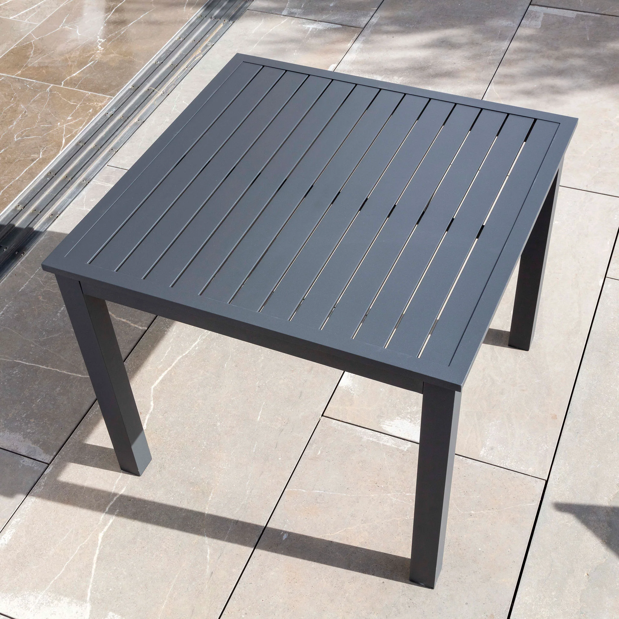 Table de jardin 4 places Aluminium Murano (70 x 70 cm) - Image 2