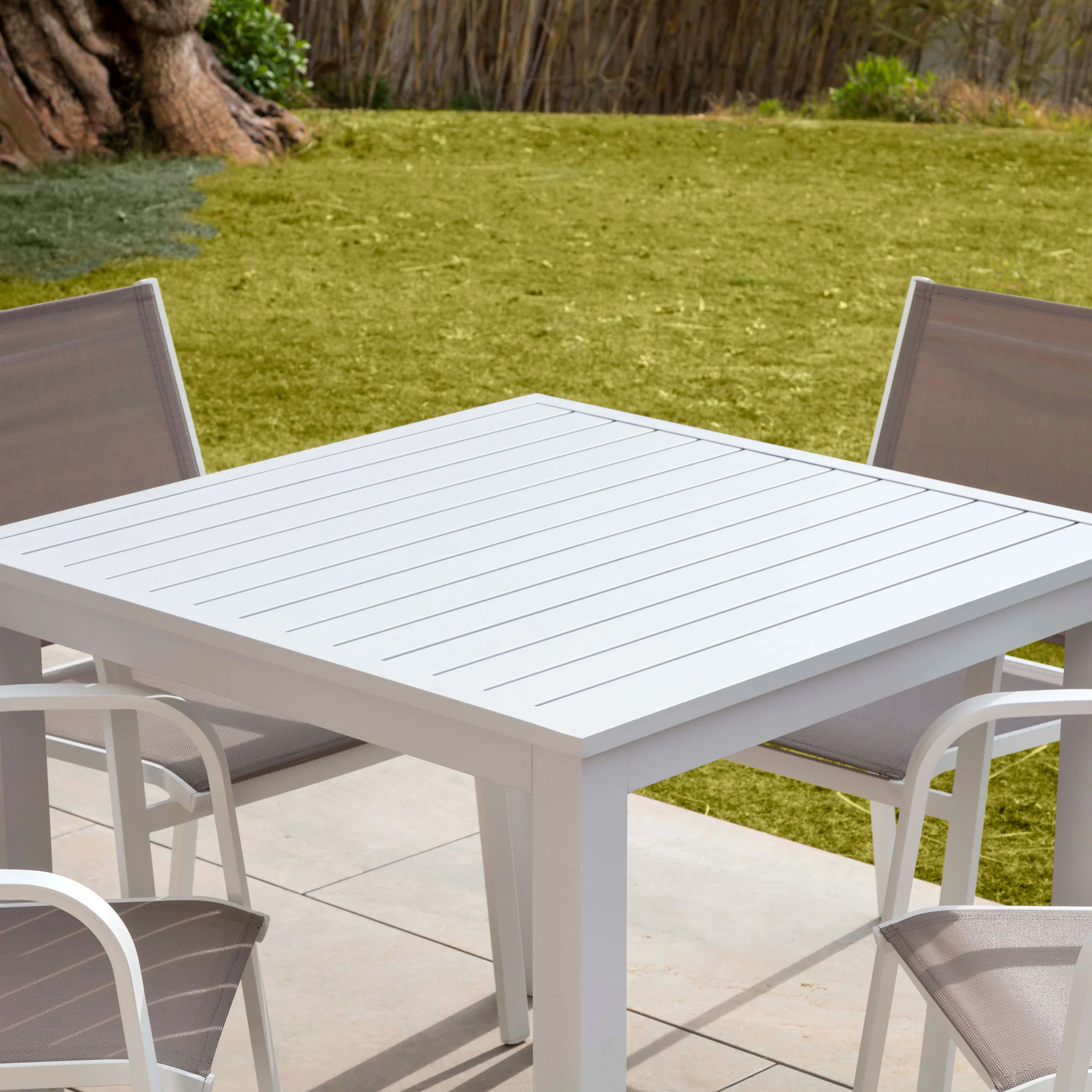 Table de jardin 4 places Aluminium Murano (70 x 70 cm) - Image 6