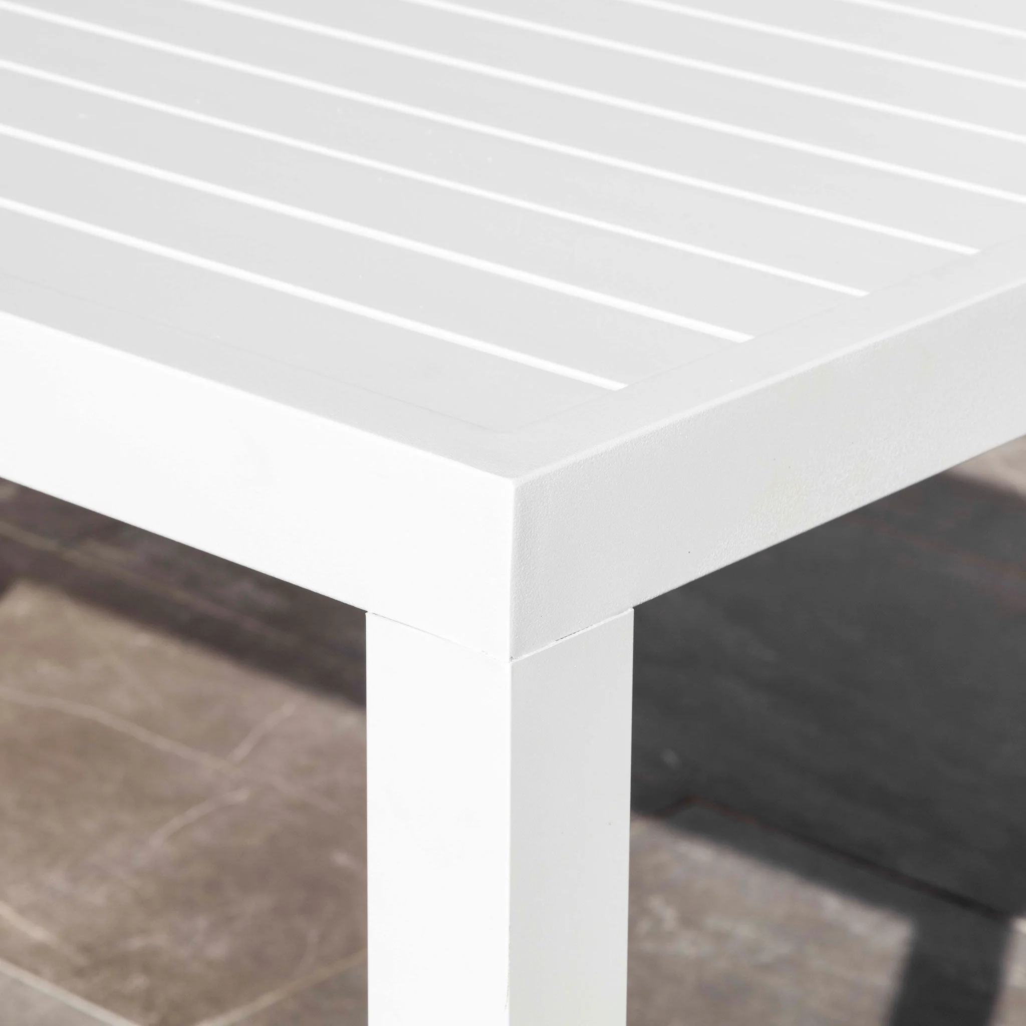 Table Haute carrée 4 places Aluminium Murano (90 X 90 cm) - Image 5