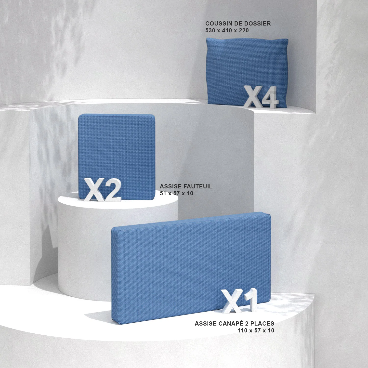 Coussins de remplacement pour salon de jardin Calvi 4 places - Image 11