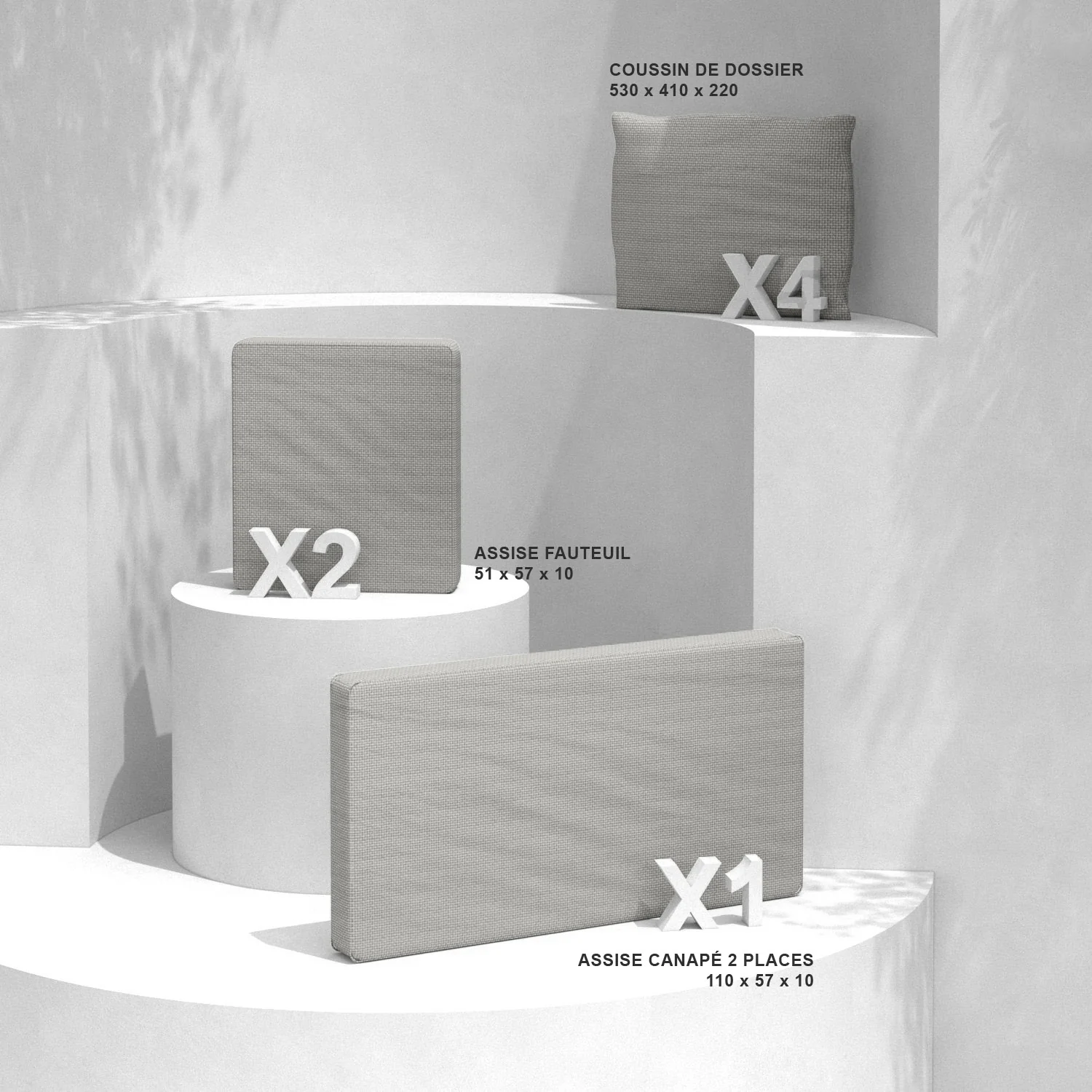 Coussins de remplacement pour salon de jardin Calvi 4 places - Image 31
