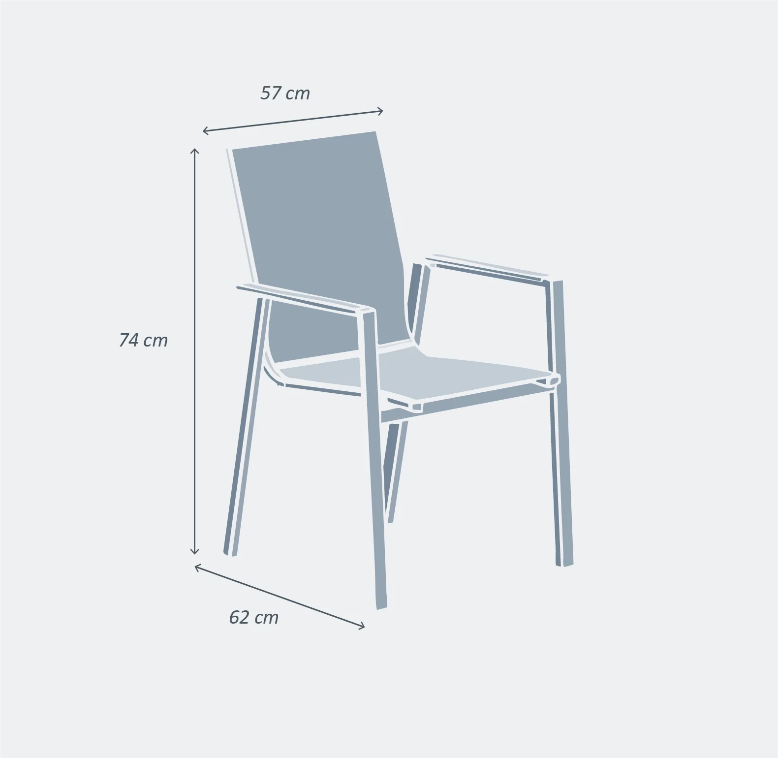 Fauteuil de jardin aluminium/bois Bali - Image 10