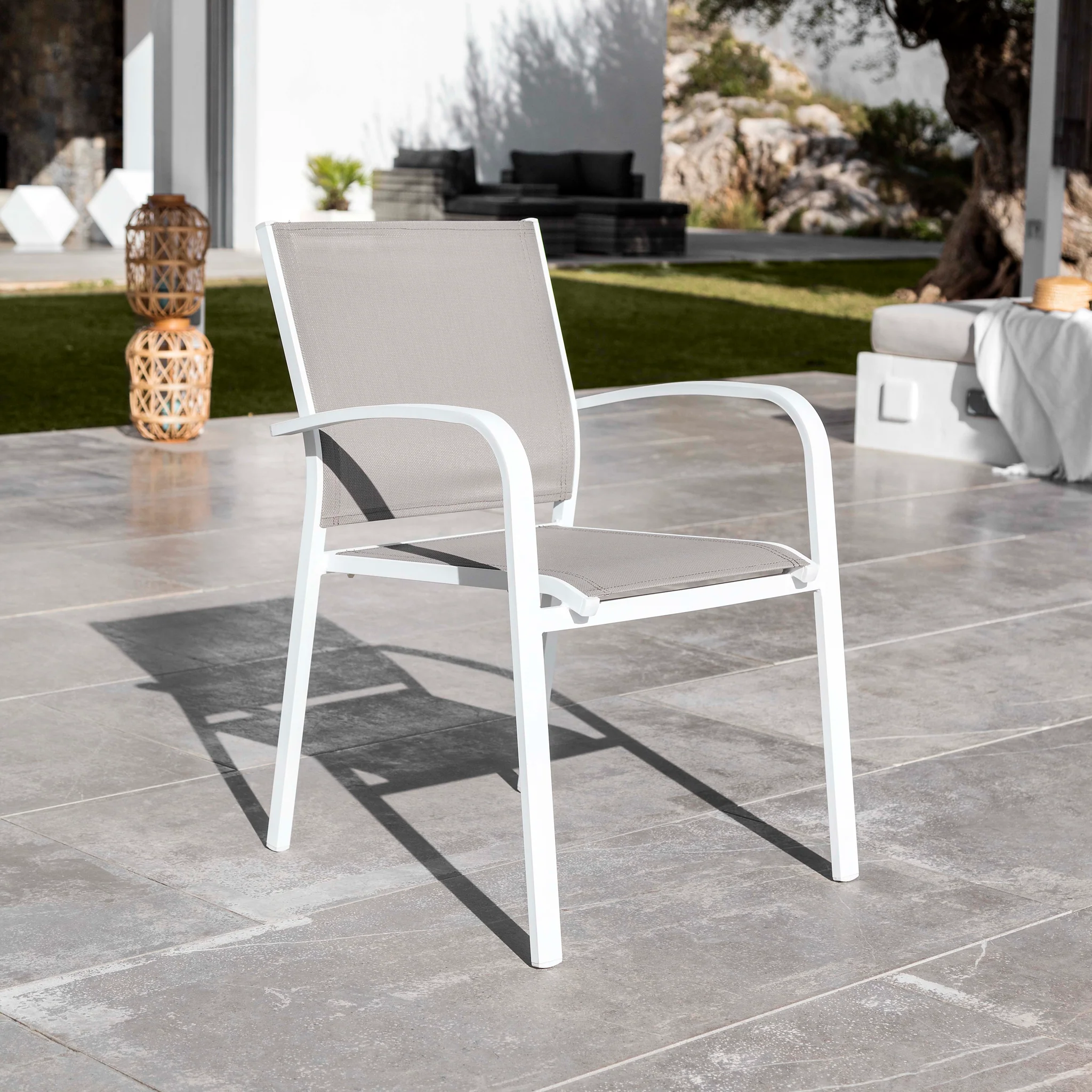 Fauteuil de jardin alu empilable Murano - Image 11