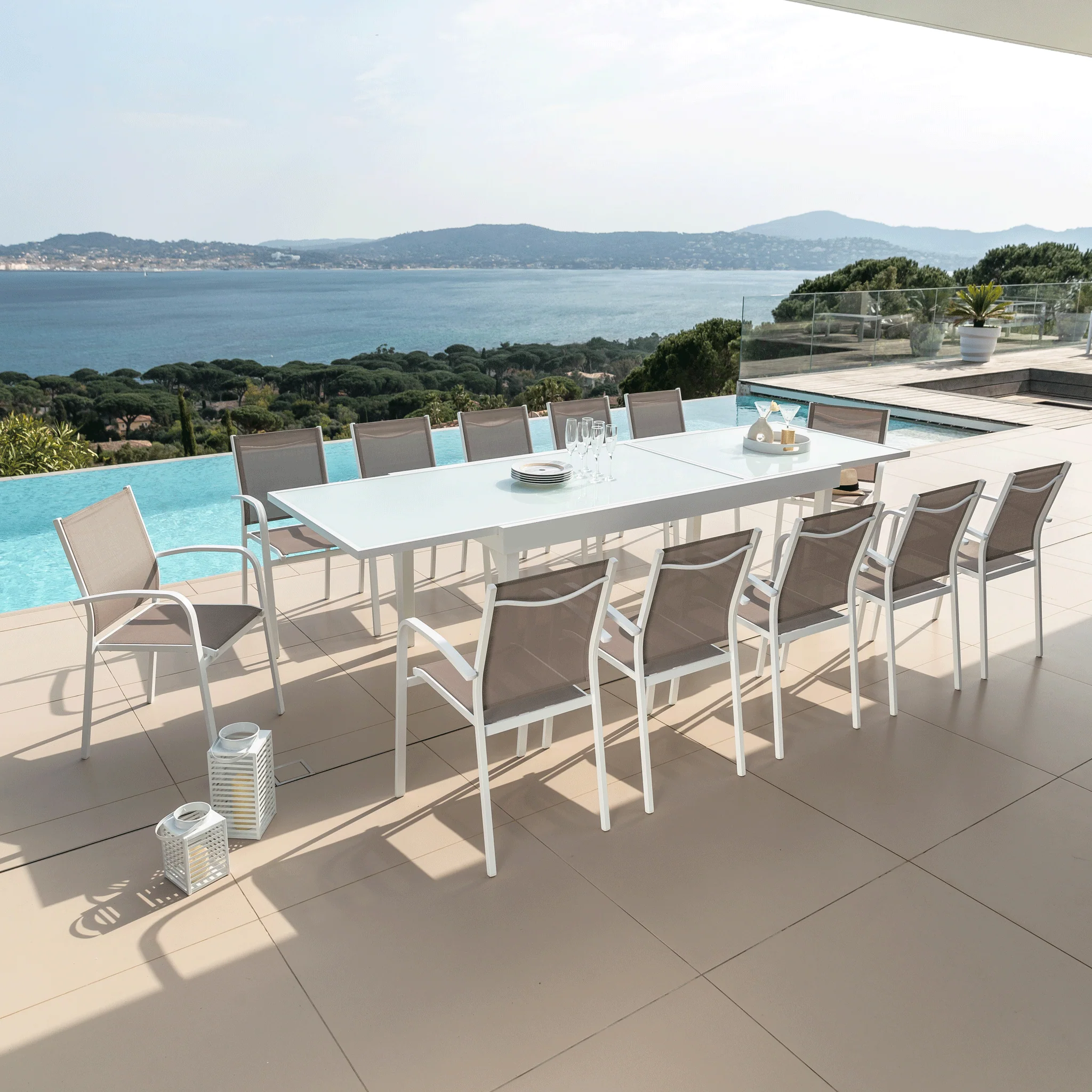 Fauteuil de jardin alu empilable Murano - Image 14