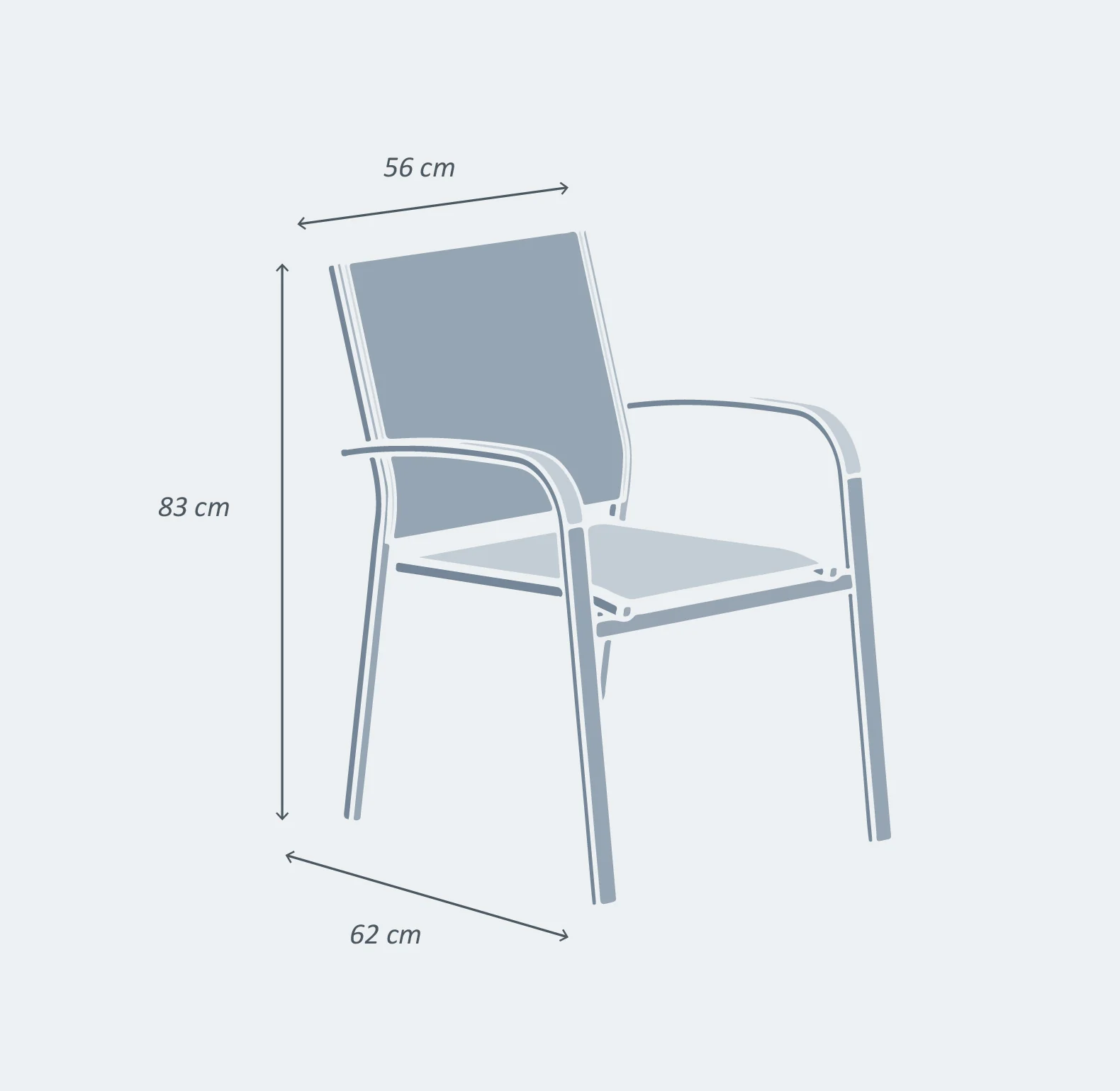 Fauteuil de jardin alu empilable Murano - Image 15