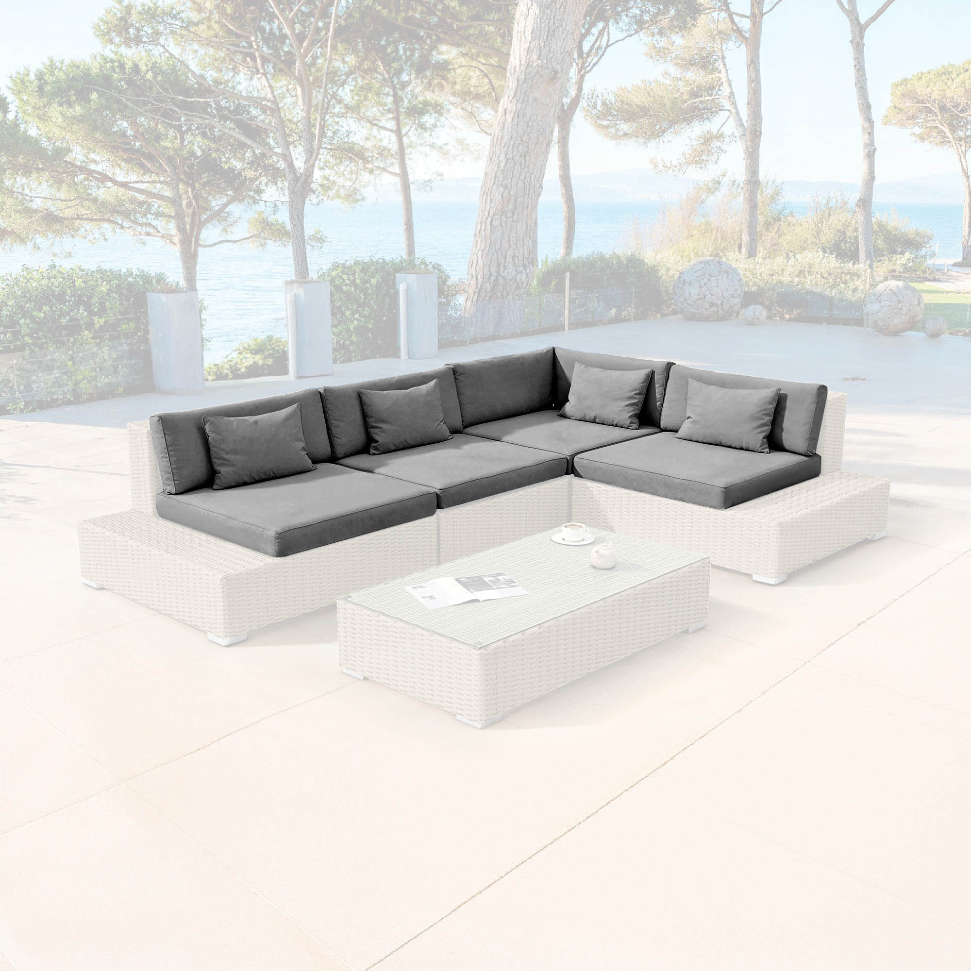 Housses de coussins pour salon de jardin 5 places Palma - Image 3