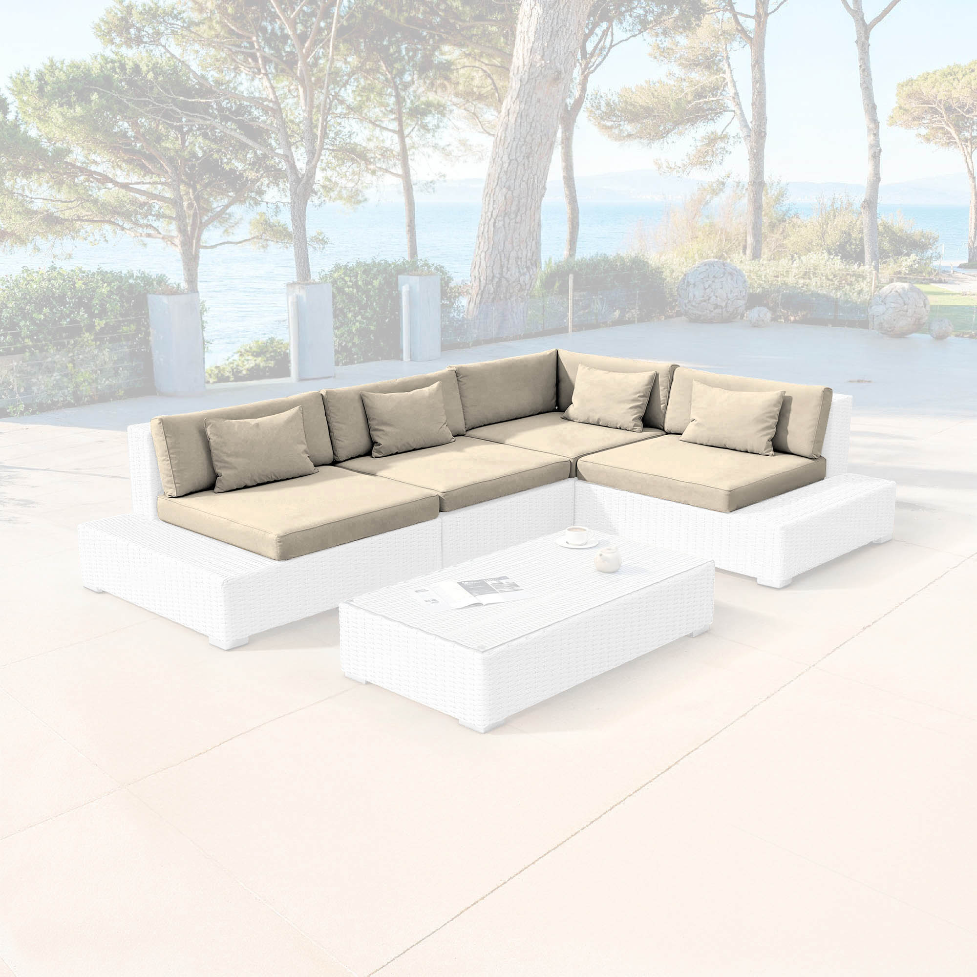 Housses de coussins pour salon de jardin 5 places Palma - Image 4
