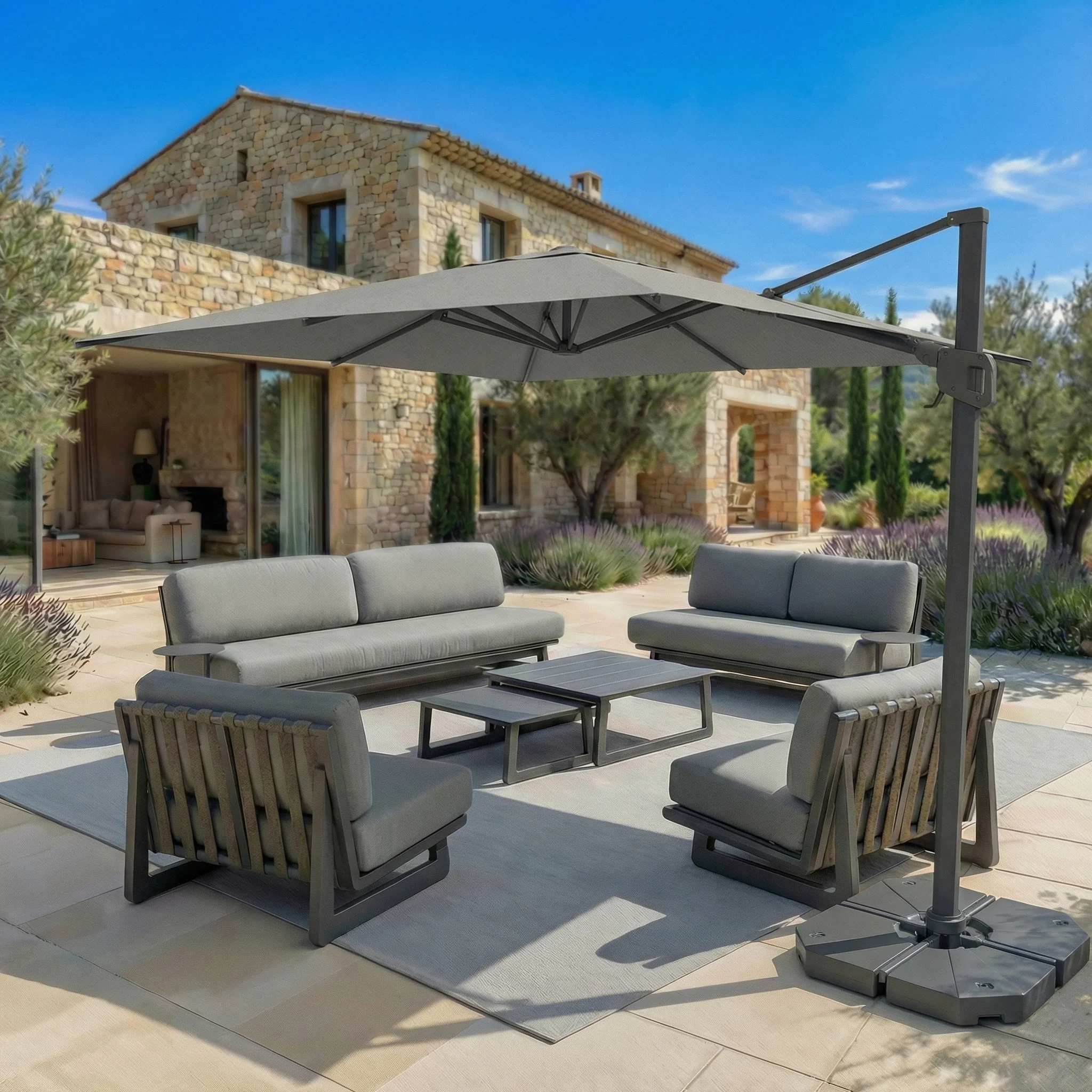 Parasol professionnel décentré Elyra (3x3m) - Image 104