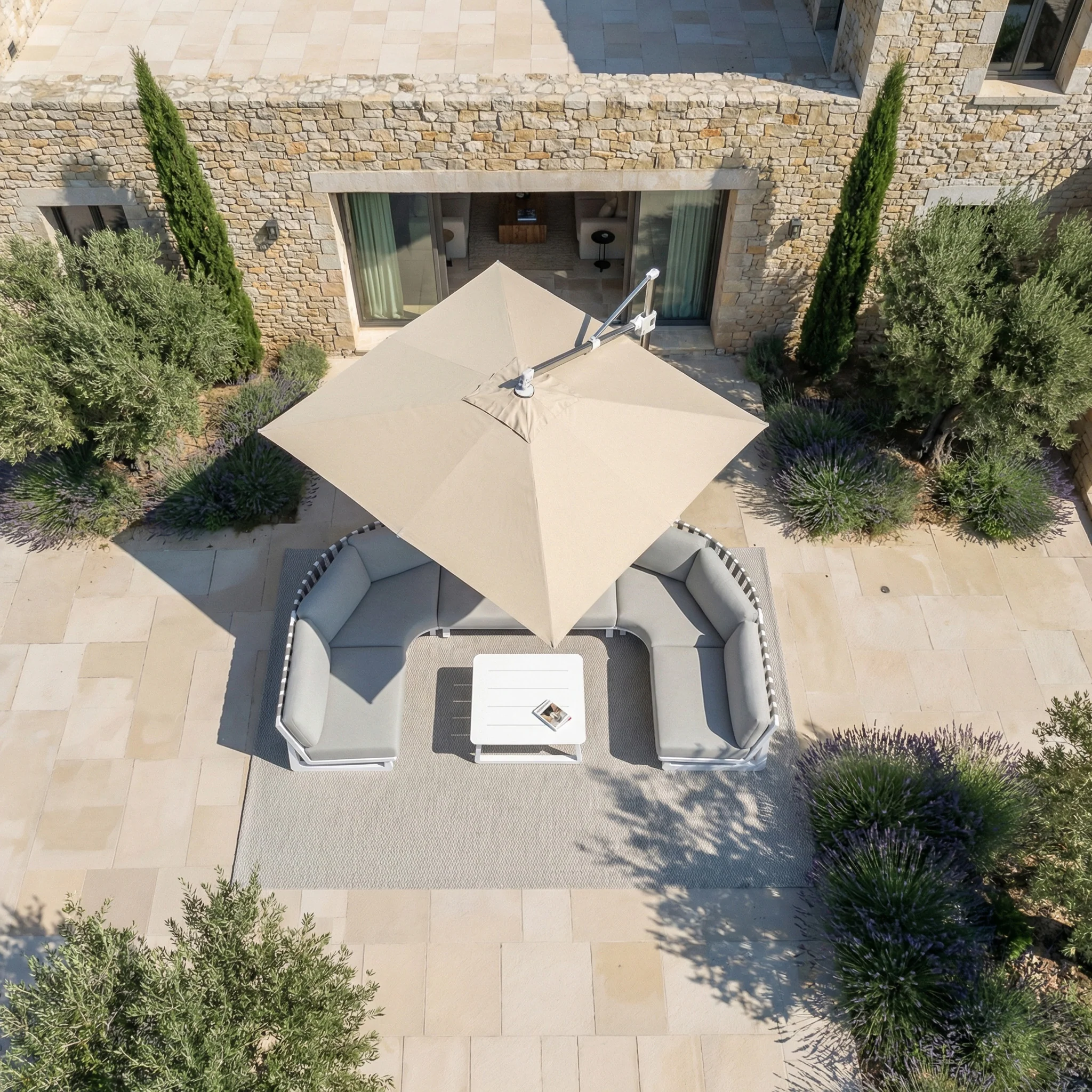 Parasol professionnel décentré Elyra (3x3m) - Image 11
