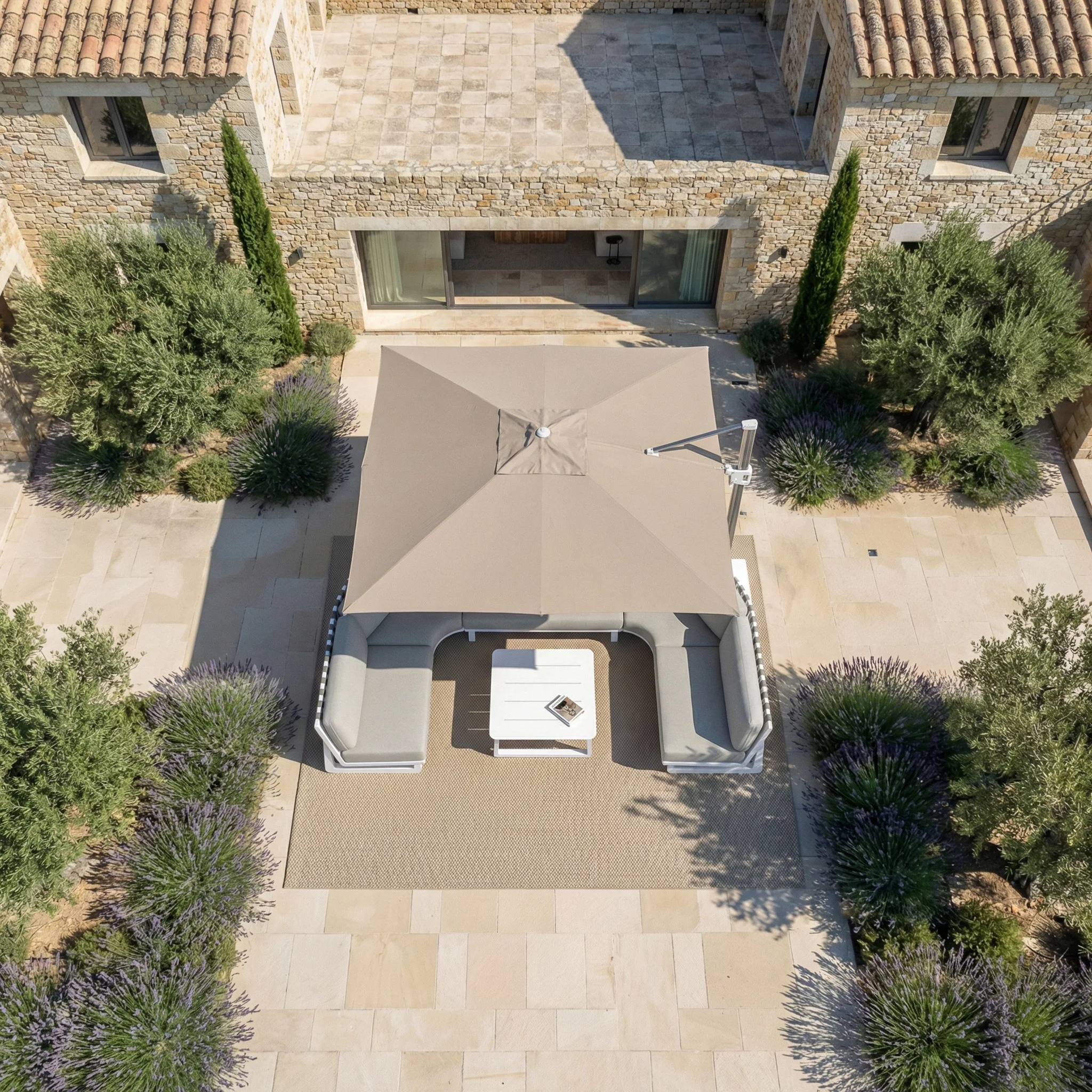 Parasol professionnel décentré Elyra (3x3m) - Image 15