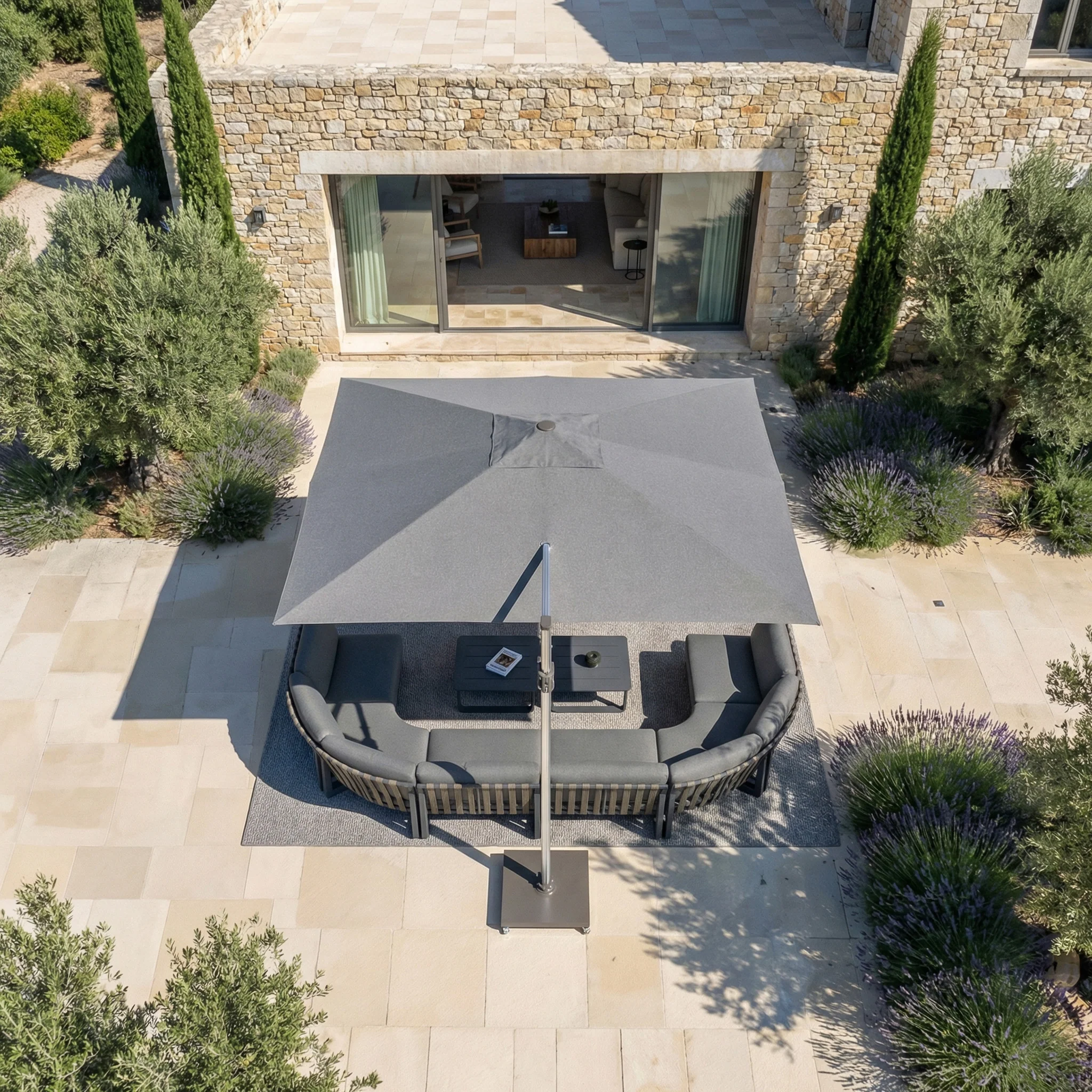 Parasol professionnel décentré Elyra (3x3m) - Image 17