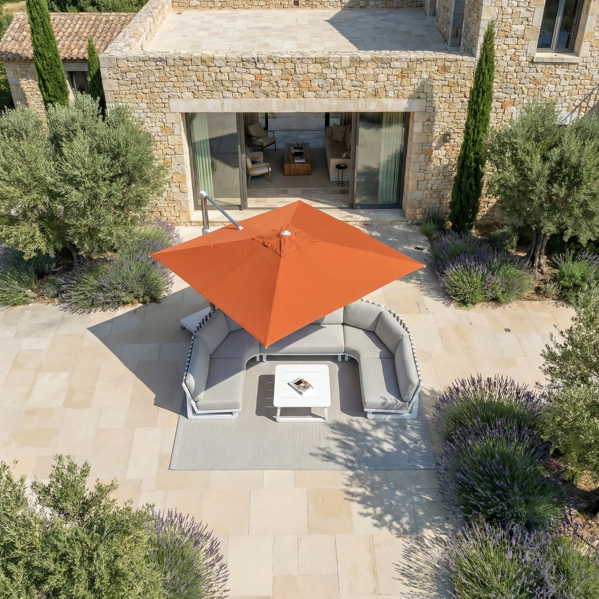 Parasol professionnel décentré Elyra (3x3m) - Image 2
