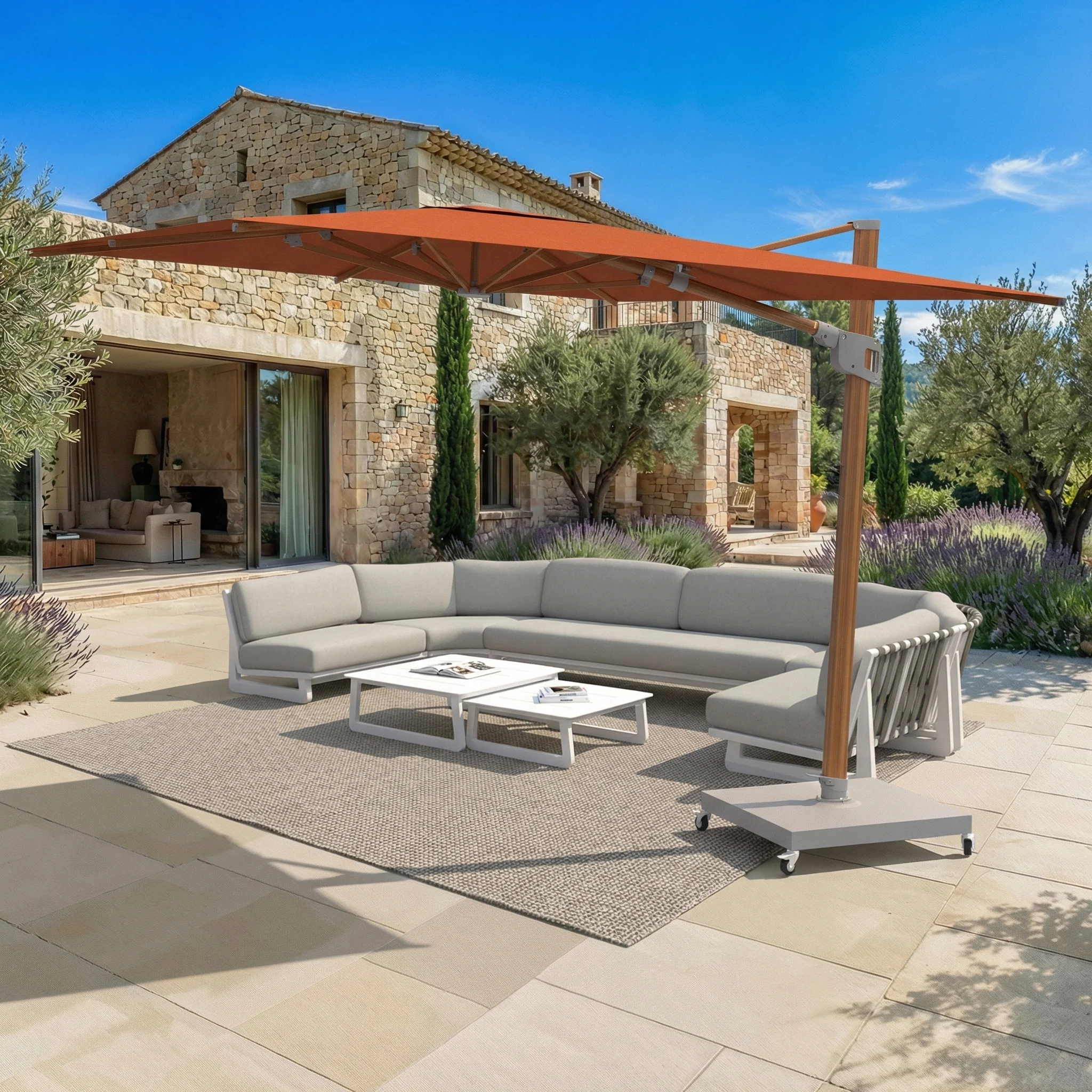 Parasol professionnel décentré Elyra (3x3m) - Image 28