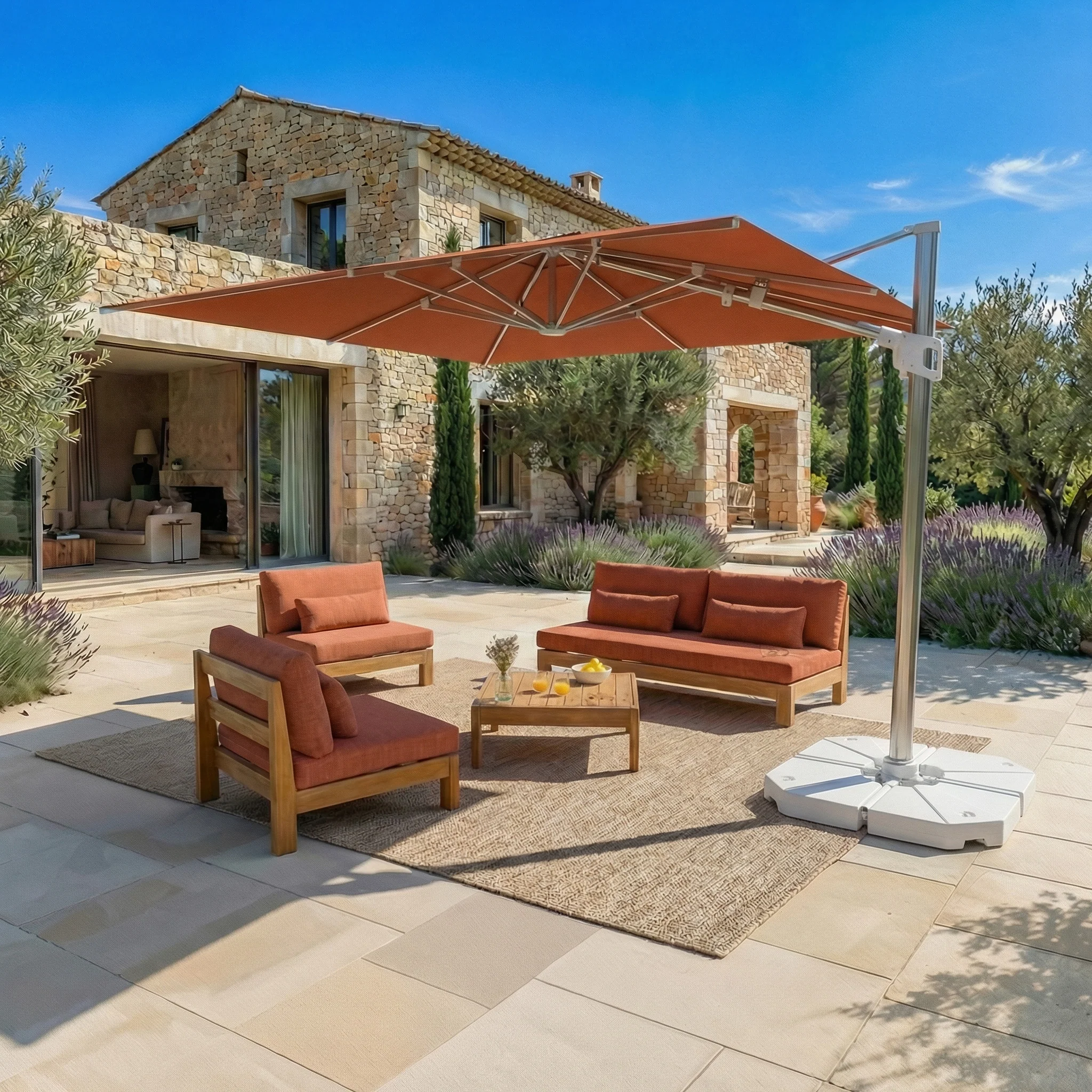 Parasol professionnel décentré Elyra (3x3m) - Image 3