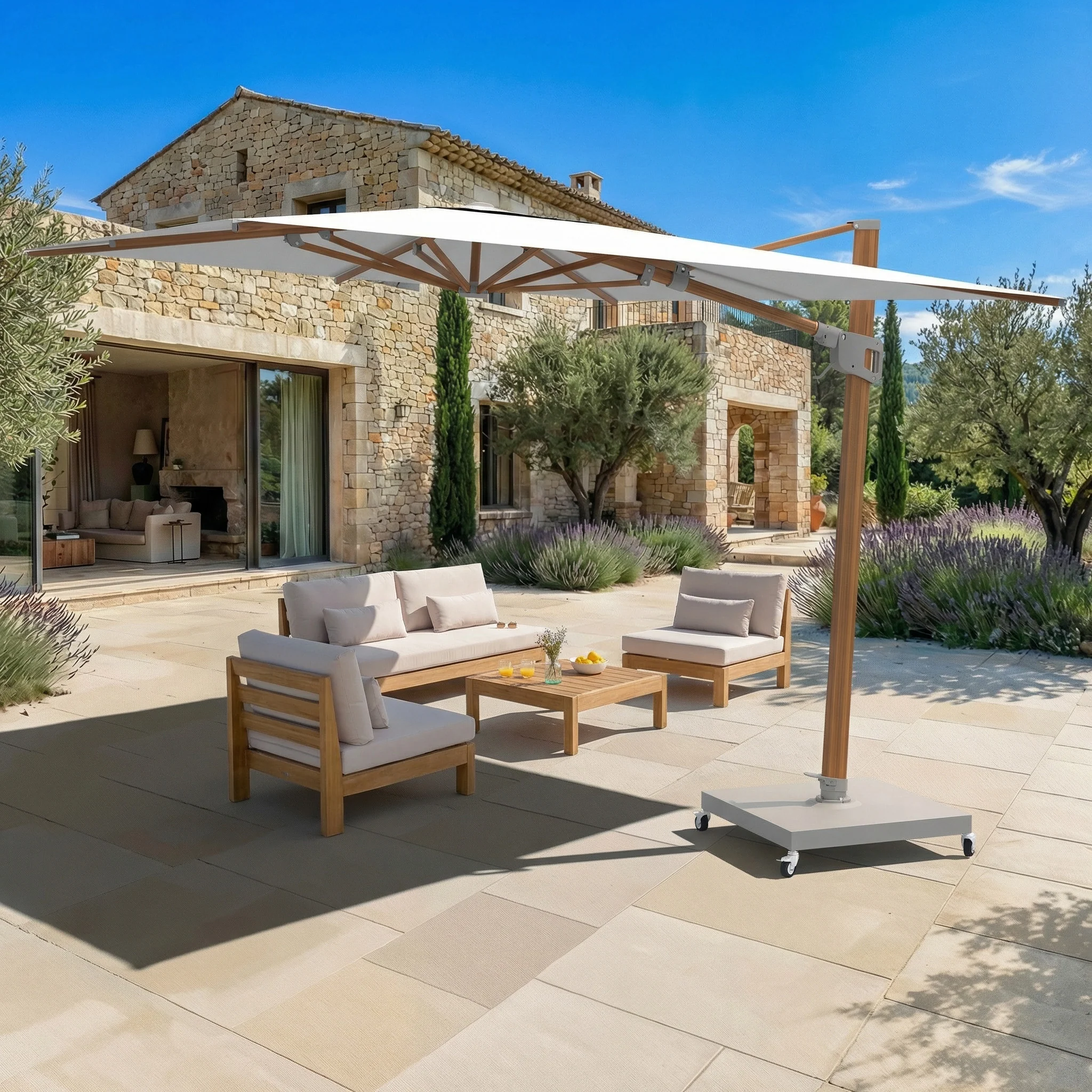 Parasol professionnel décentré Elyra (3x3m) - Image 32
