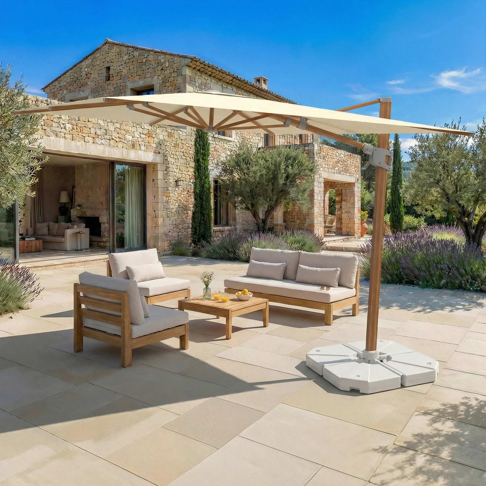 Parasol professionnel décentré Elyra (3x3m) - Image 38