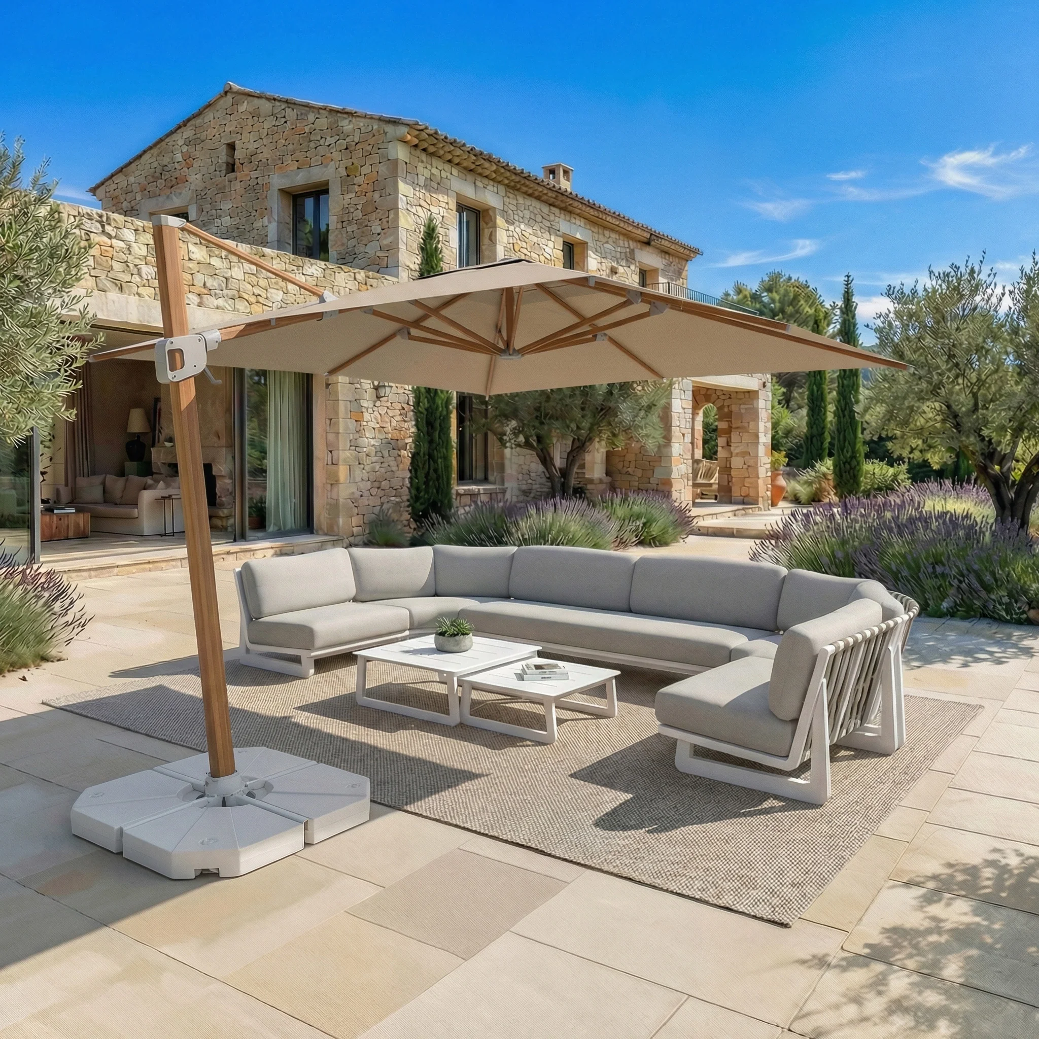 Parasol professionnel décentré Elyra (3x3m) - Image 42