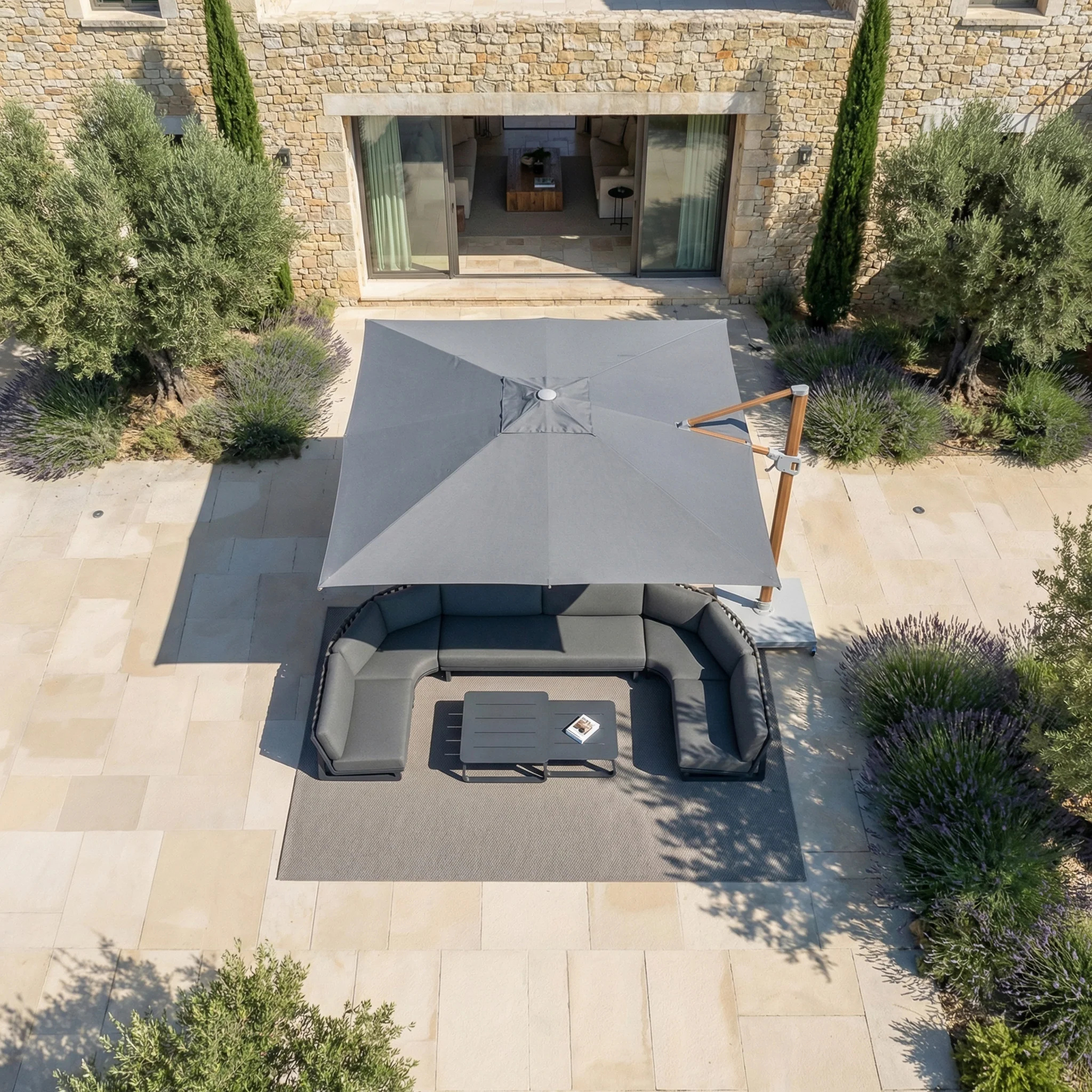 Parasol professionnel décentré Elyra (3x3m) - Image 47