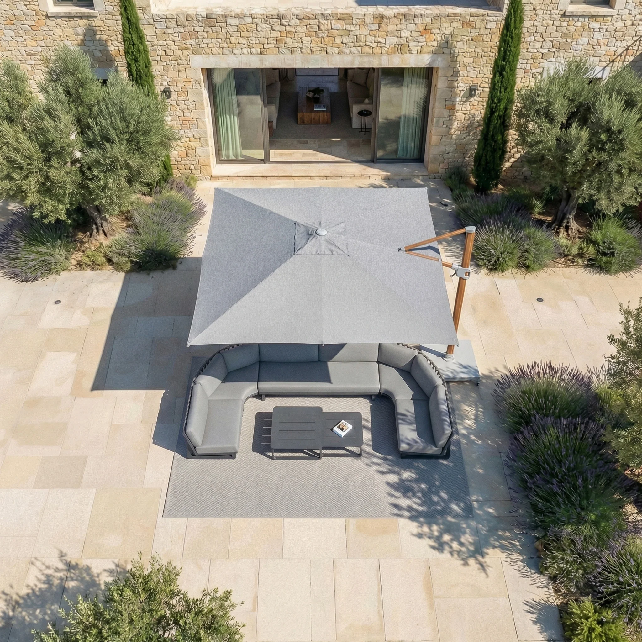 Parasol professionnel décentré Elyra (3x3m) - Image 55