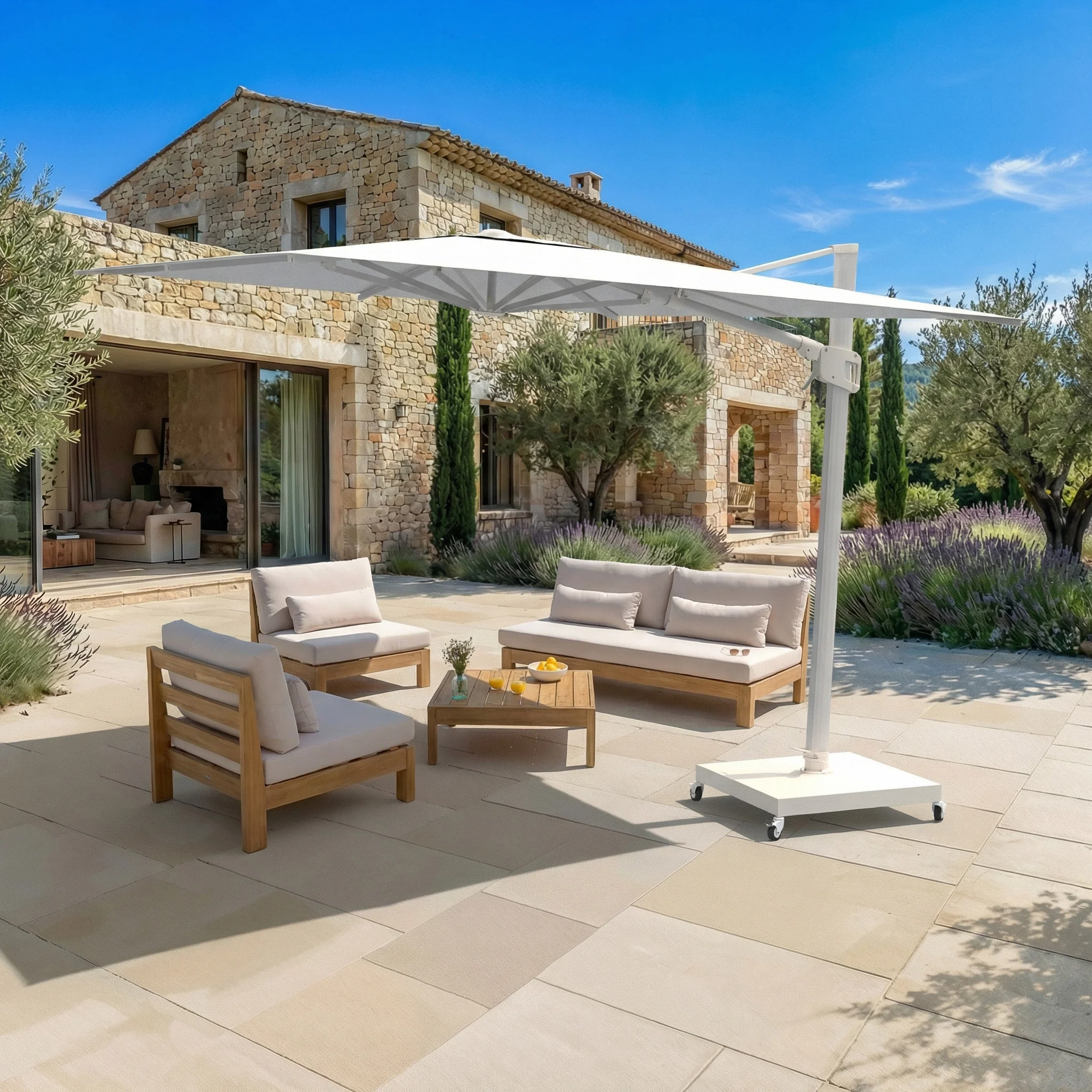 Parasol professionnel décentré Elyra (3x3m) - Image 60