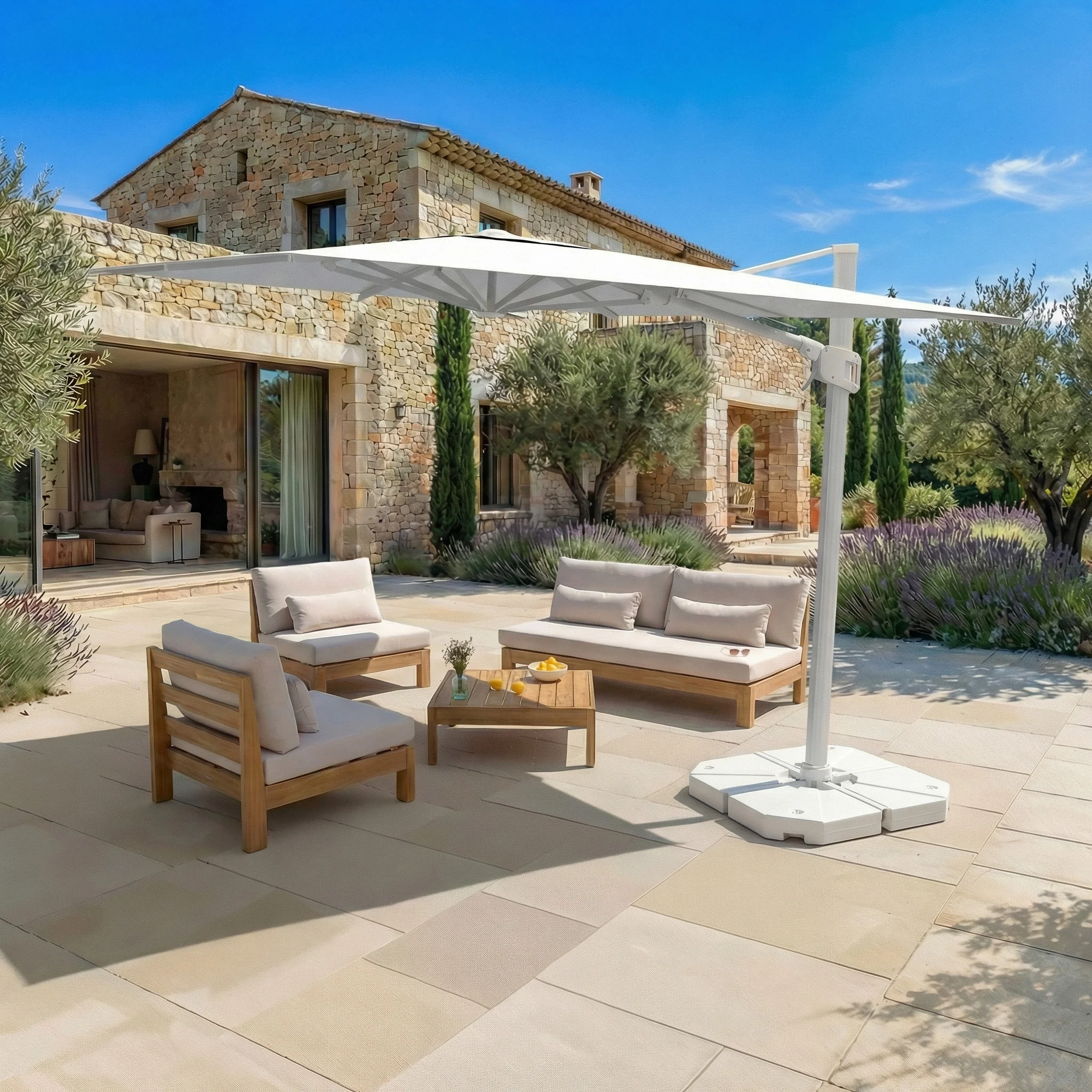 Parasol professionnel décentré Elyra (3x3m) - Image 62