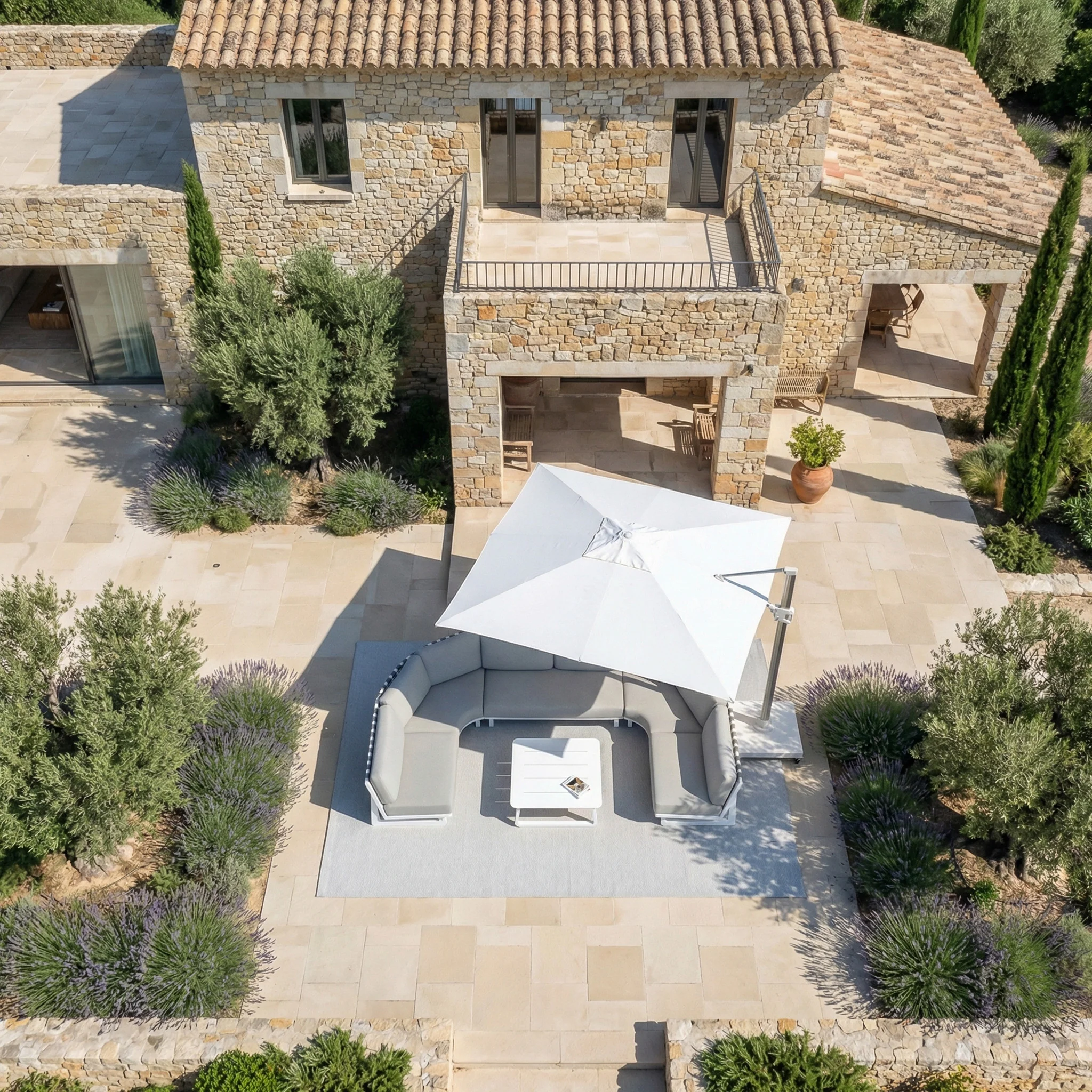 Parasol professionnel décentré Elyra (3x3m) - Image 7