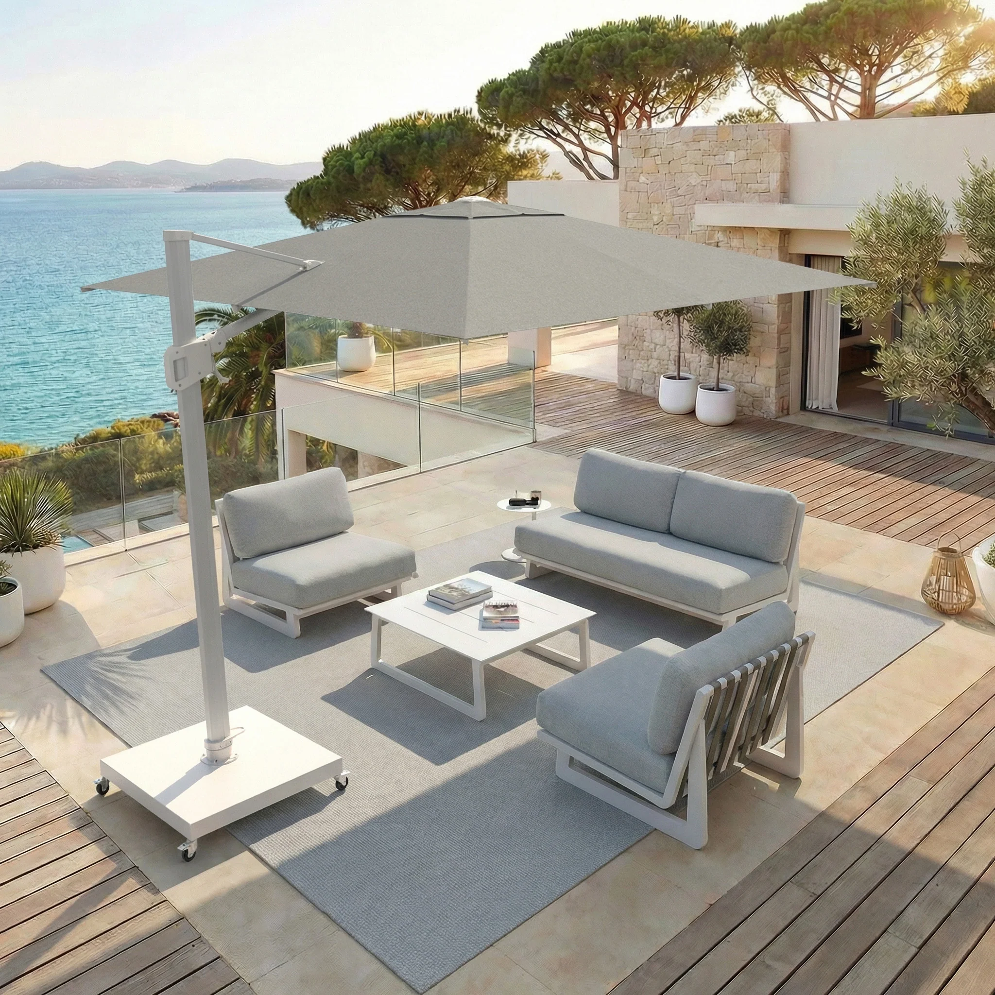 Parasol professionnel décentré Elyra (3x3m) - Image 79