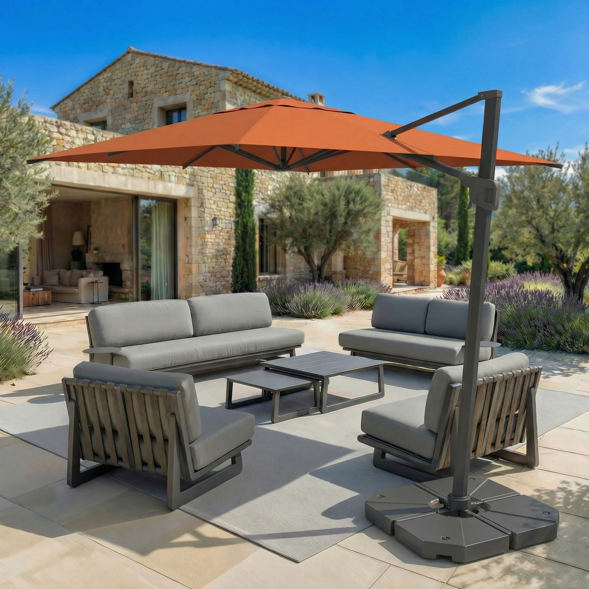 Parasol professionnel décentré Elyra (3x3m) - Image 83