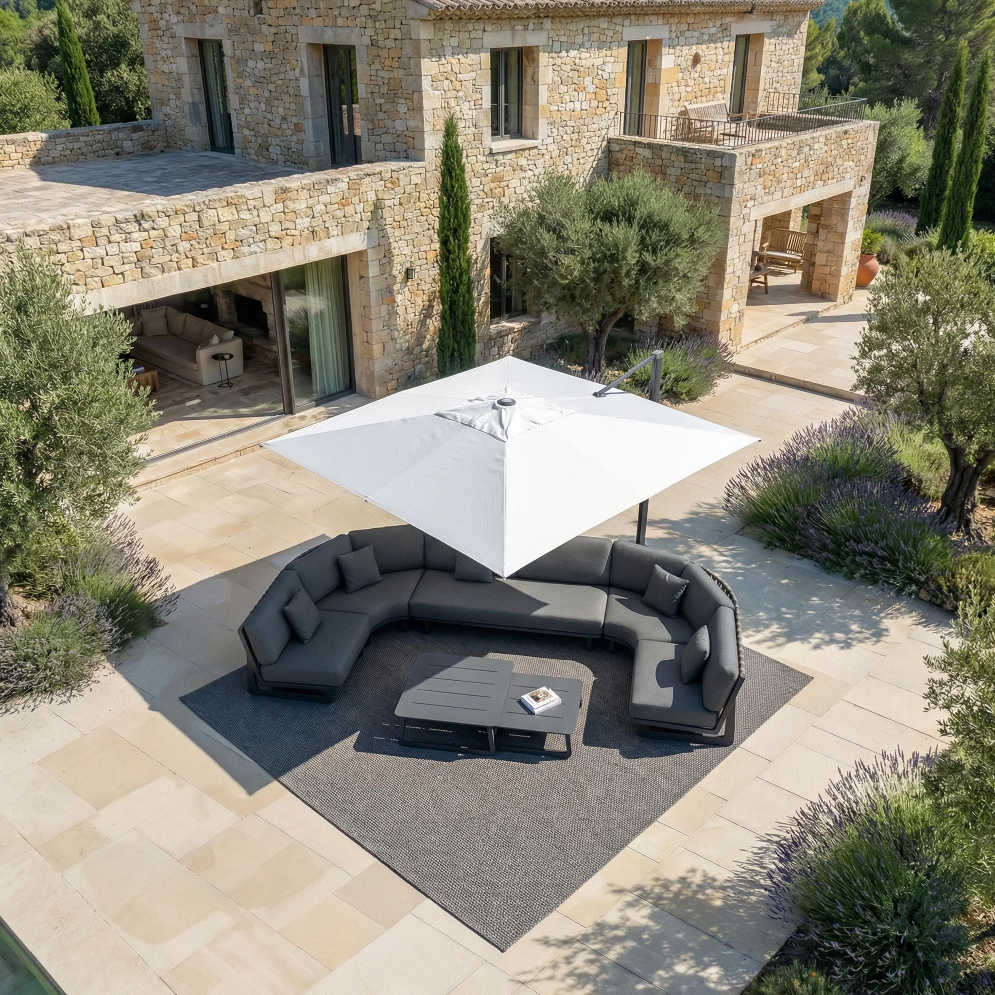 Parasol professionnel décentré Elyra (3x3m) - Image 86