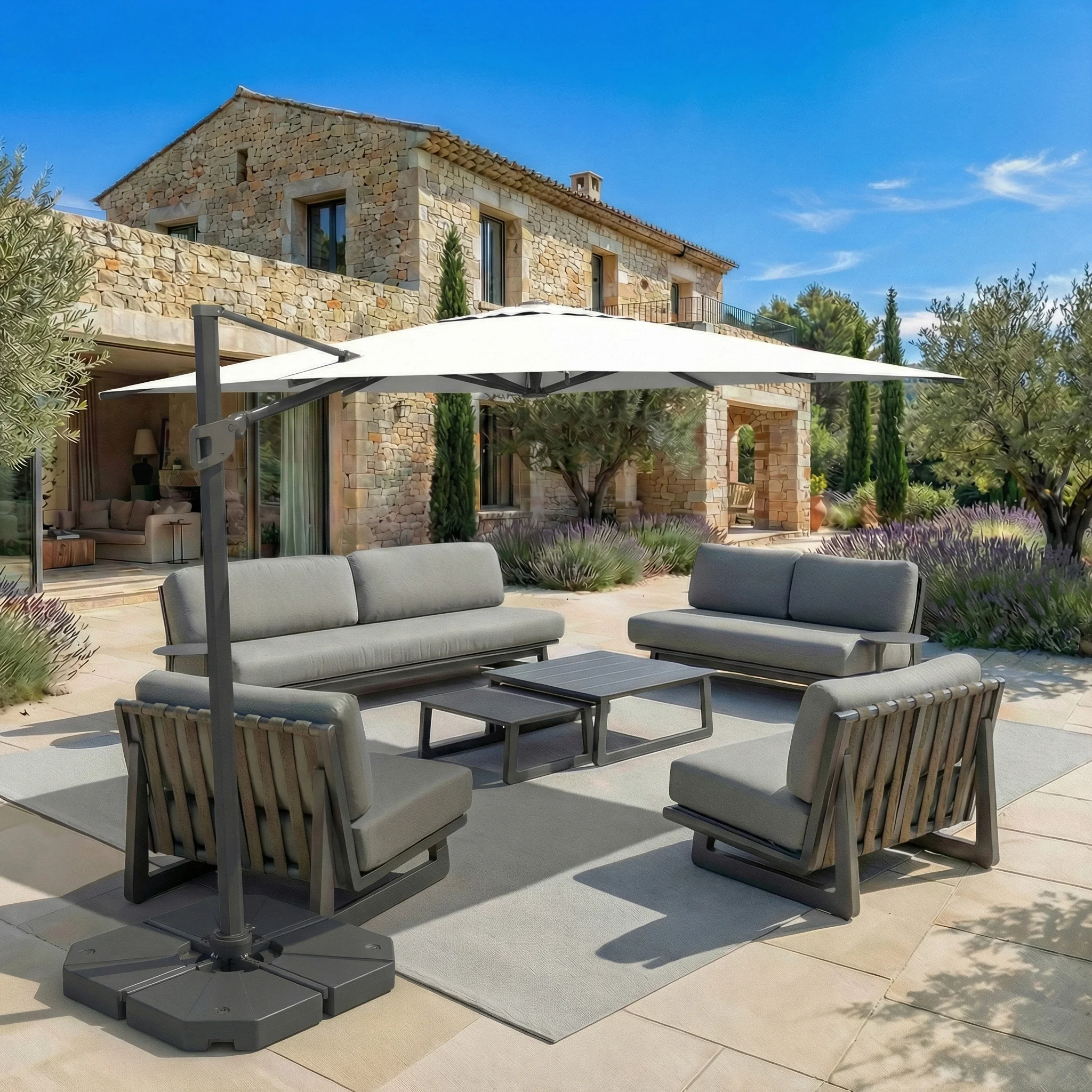 Parasol professionnel décentré Elyra (3x3m) - Image 87