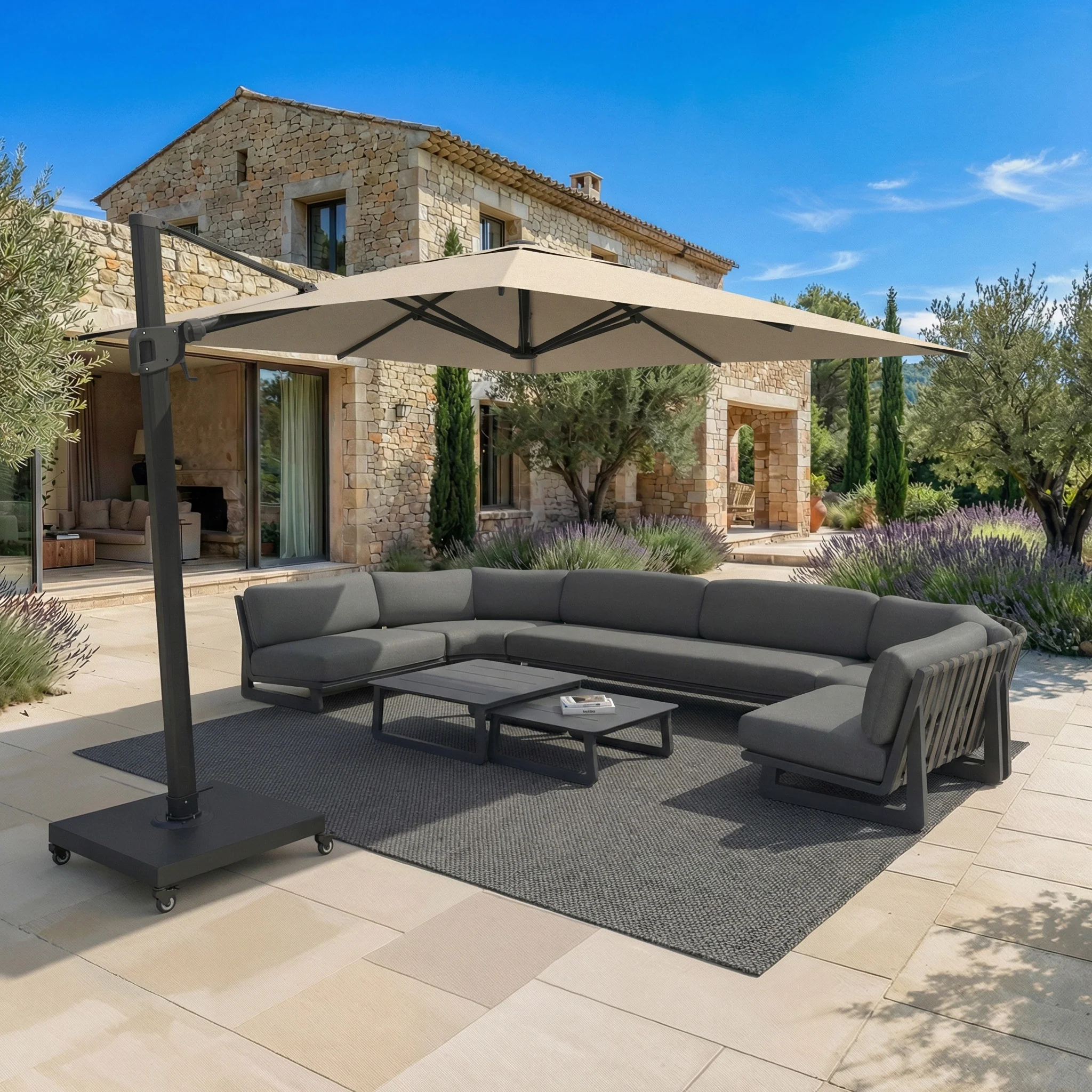 Parasol professionnel décentré Elyra (3x3m) - Image 89