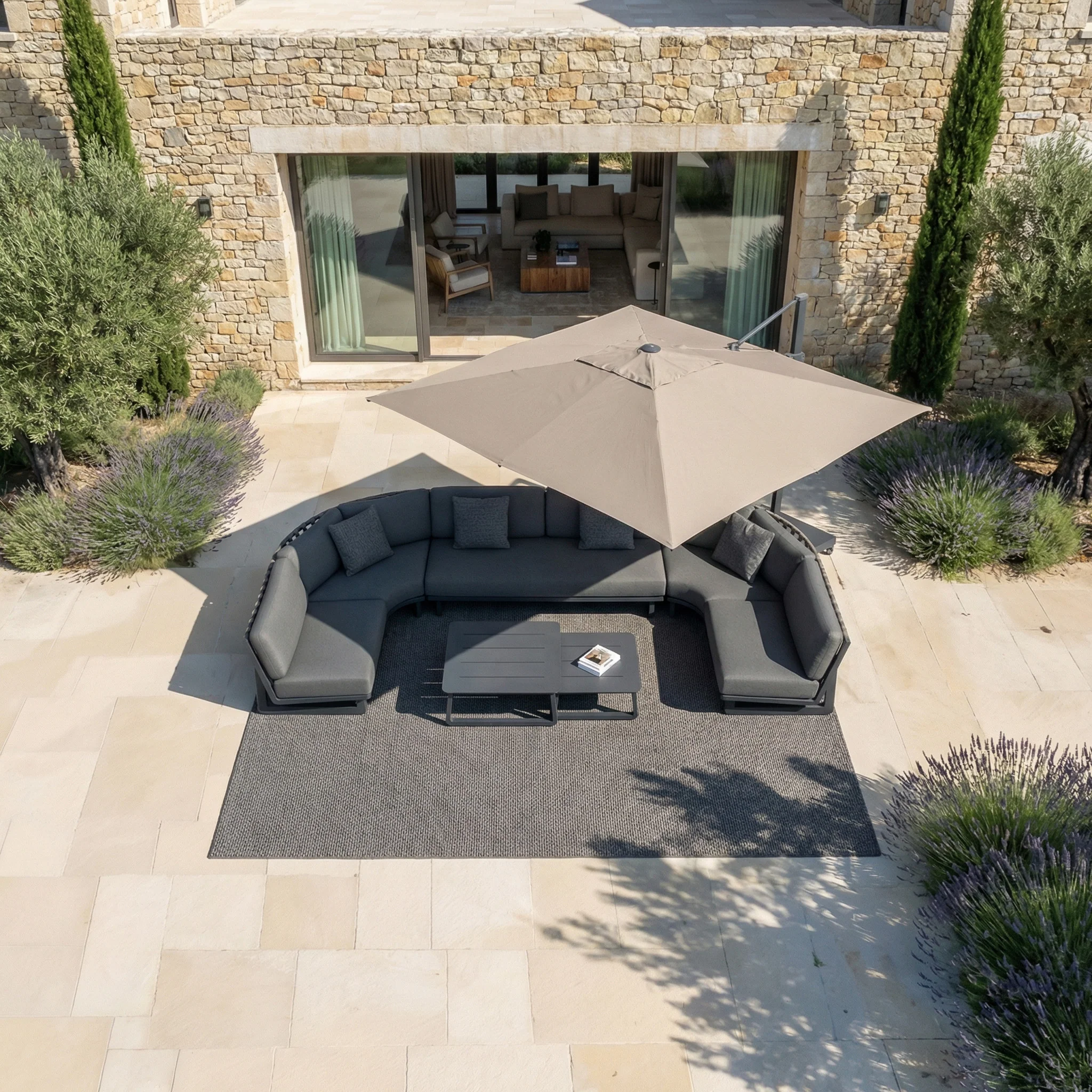 Parasol professionnel décentré Elyra (3x3m) - Image 94