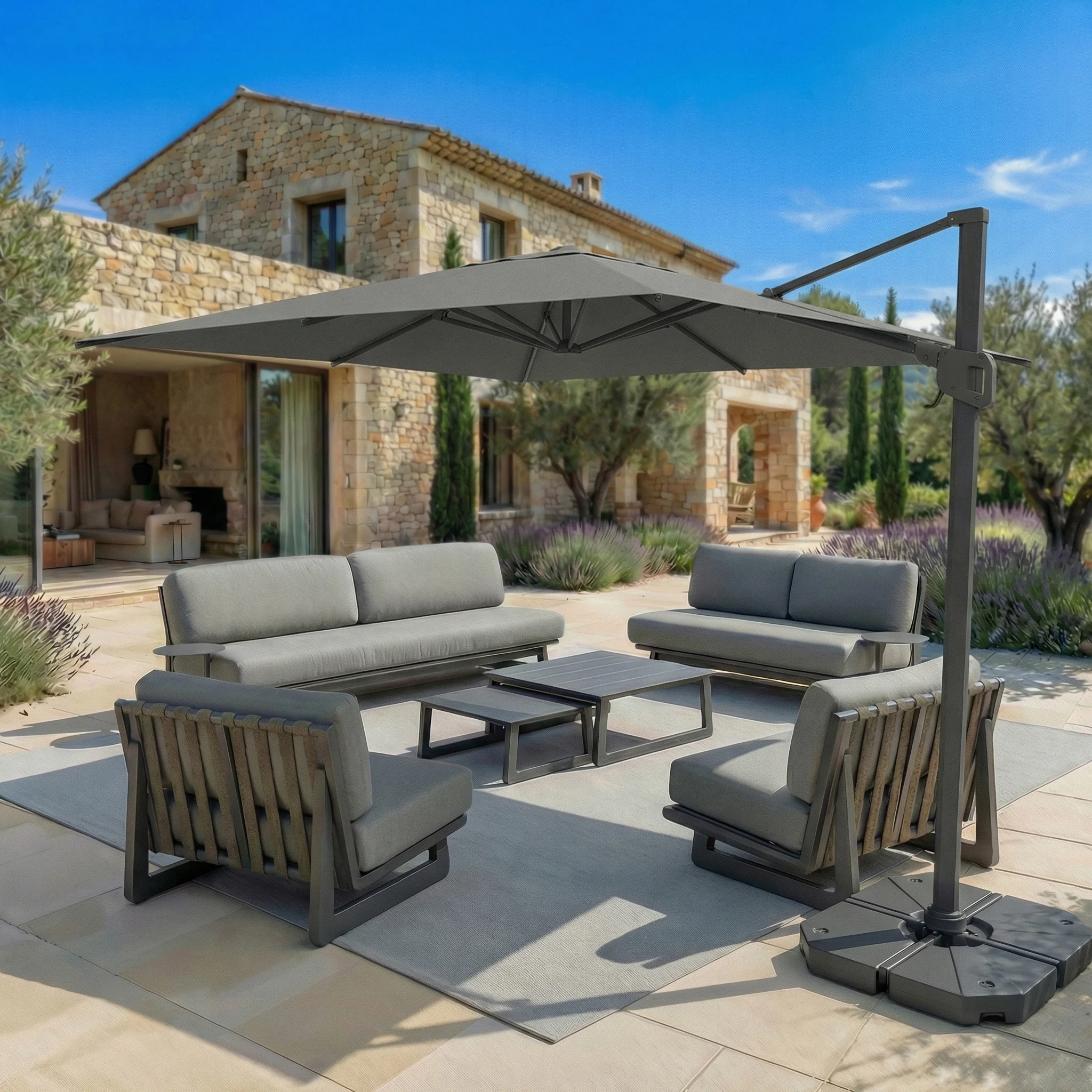 Parasol professionnel décentré Elyra (3x3m) - Image 98