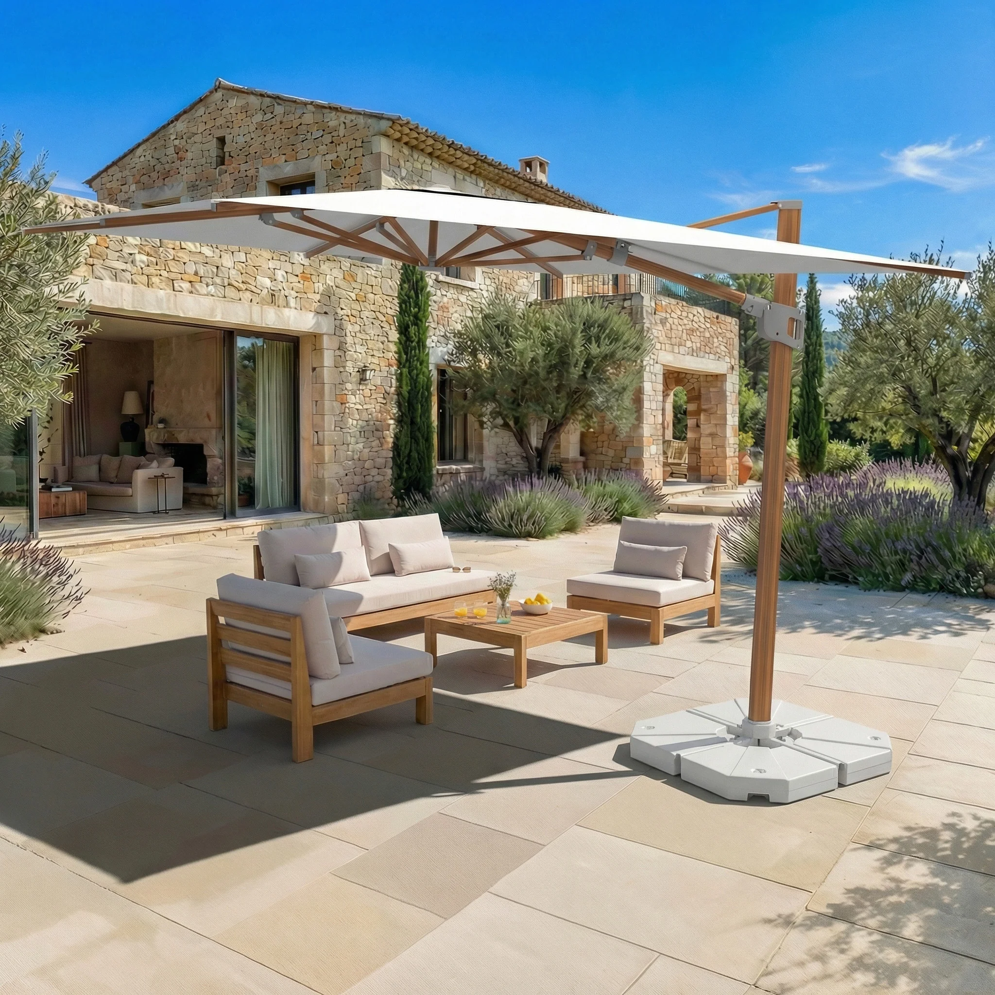 Parasol professionnel décentré Elyra (3x4m) - Image 107