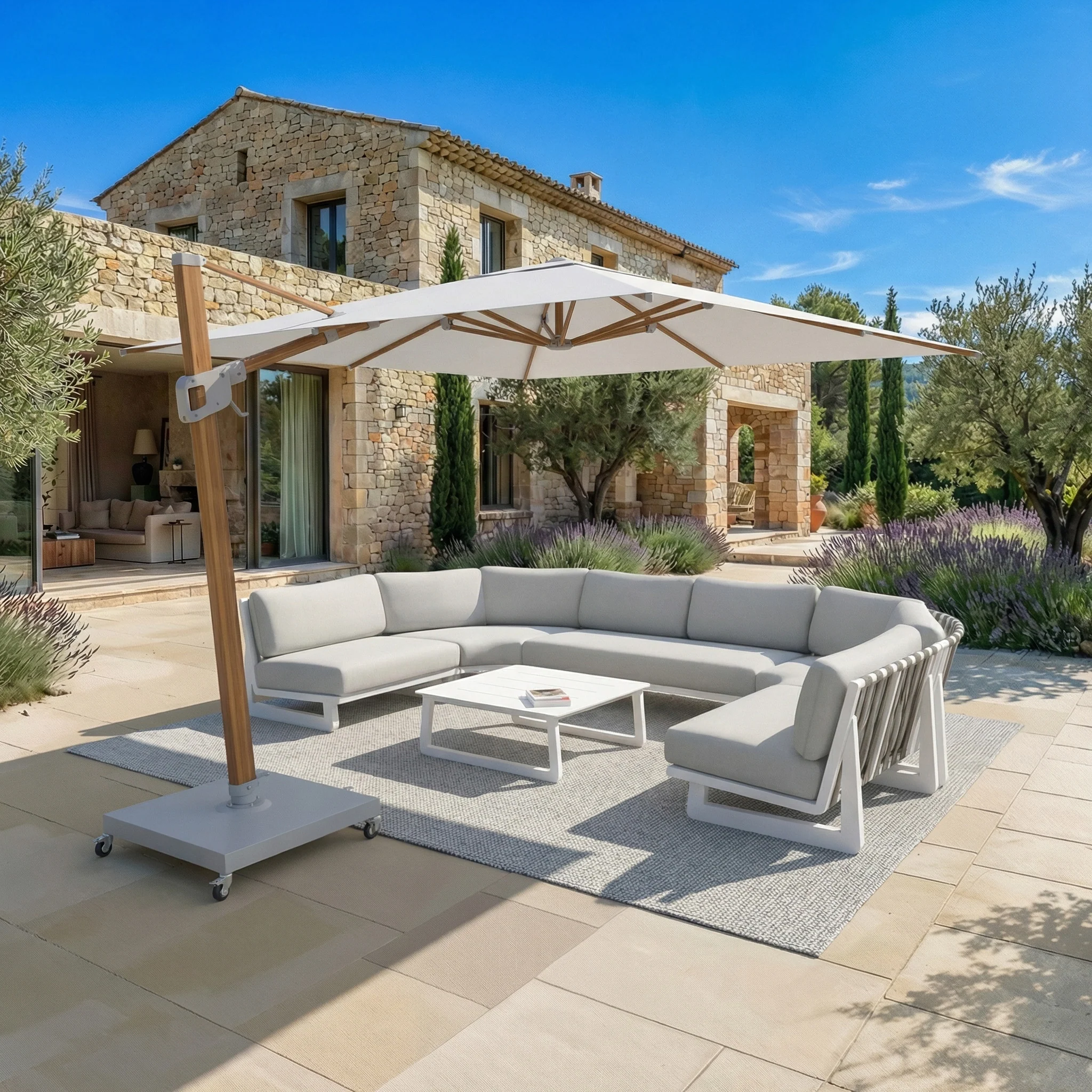 Parasol professionnel décentré Elyra (3x4m) - Image 113