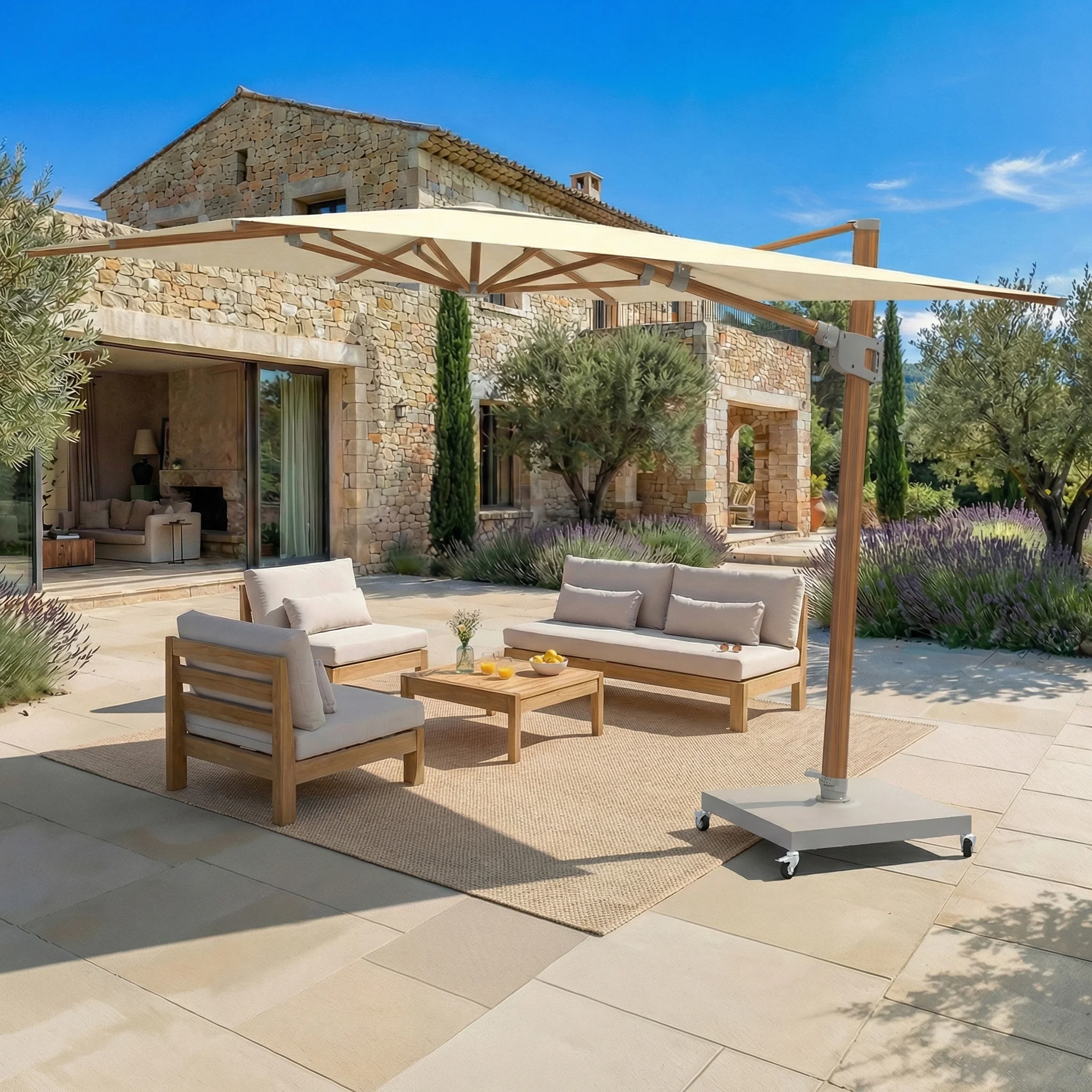 Parasol professionnel décentré Elyra (3x4m) - Image 120