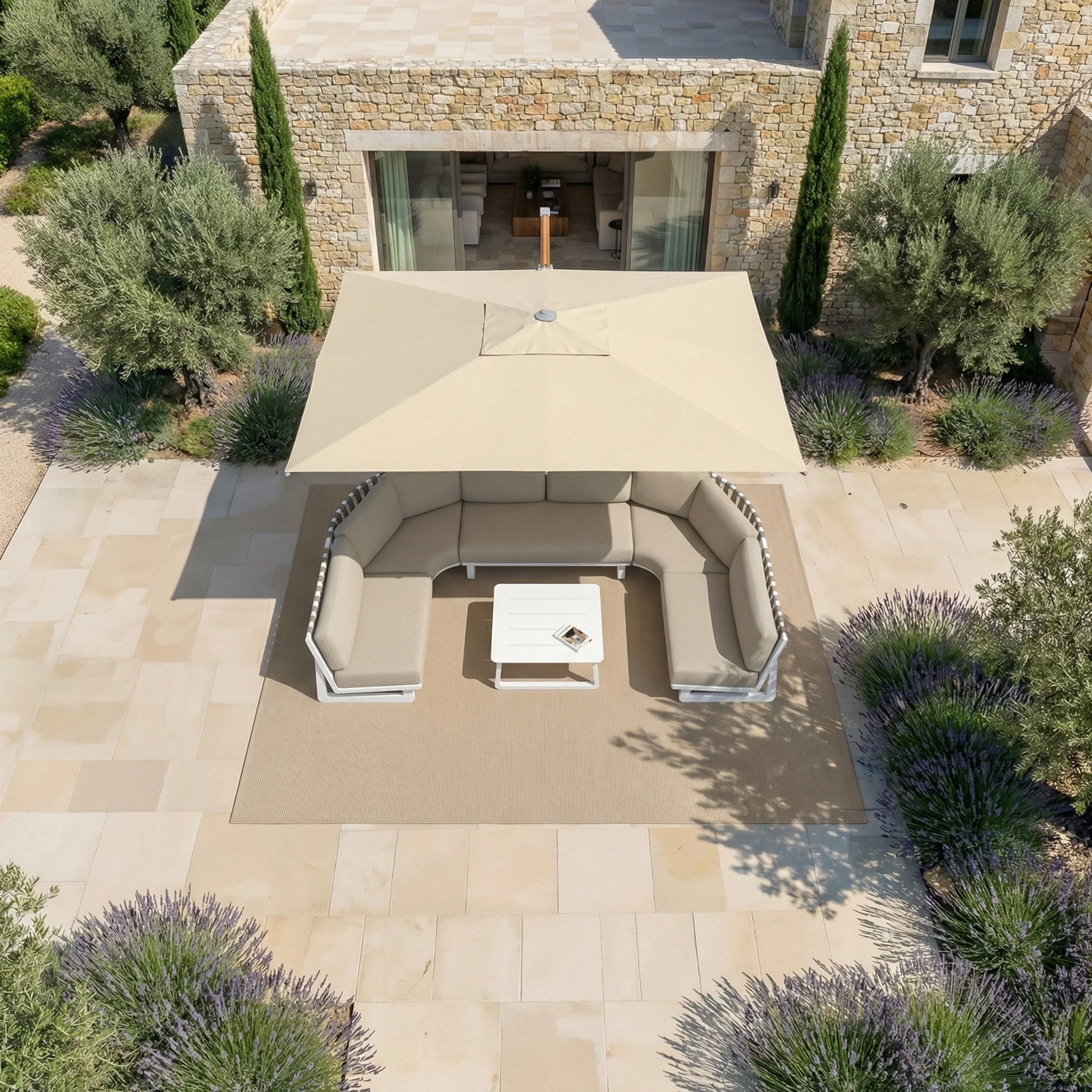 Parasol professionnel décentré Elyra (3x4m) - Image 129