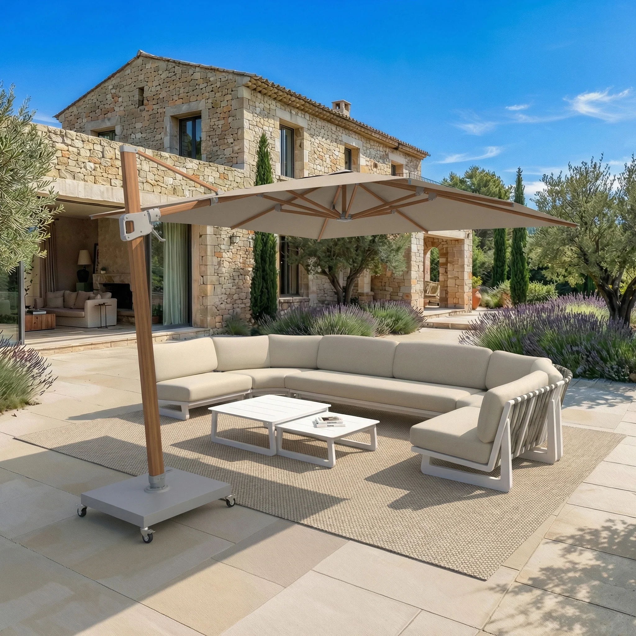 Parasol professionnel décentré Elyra (3x4m) - Image 137