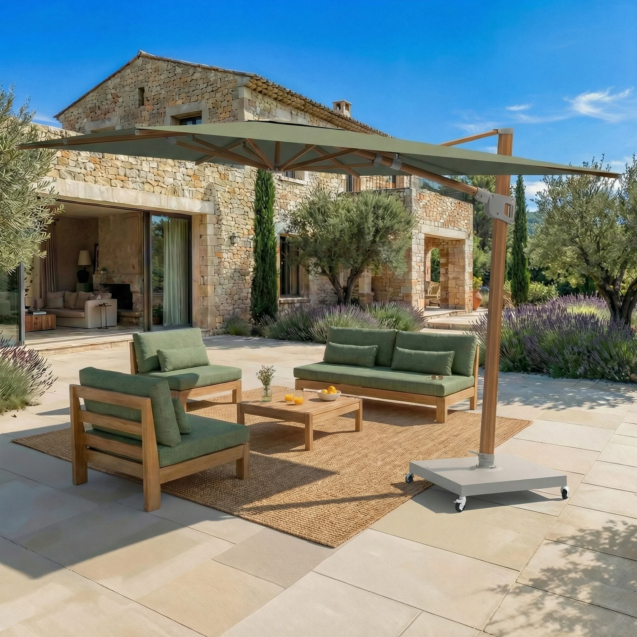 Parasol professionnel décentré Elyra (3x4m) - Image 149