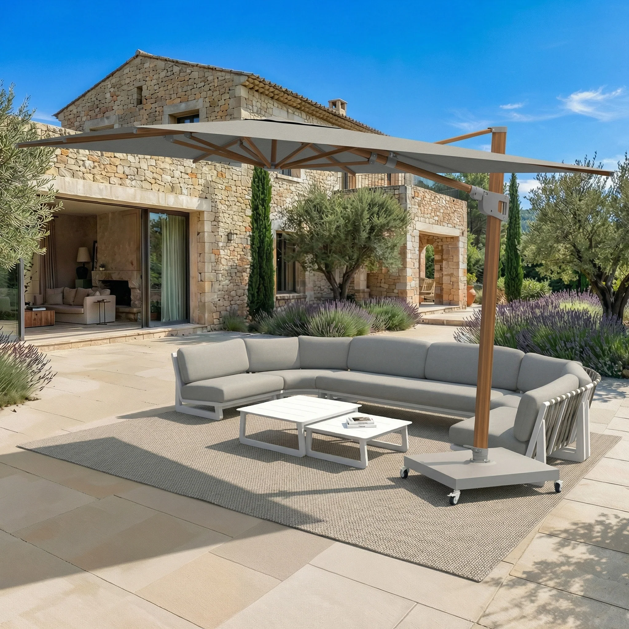 Parasol professionnel décentré Elyra (3x4m) - Image 152