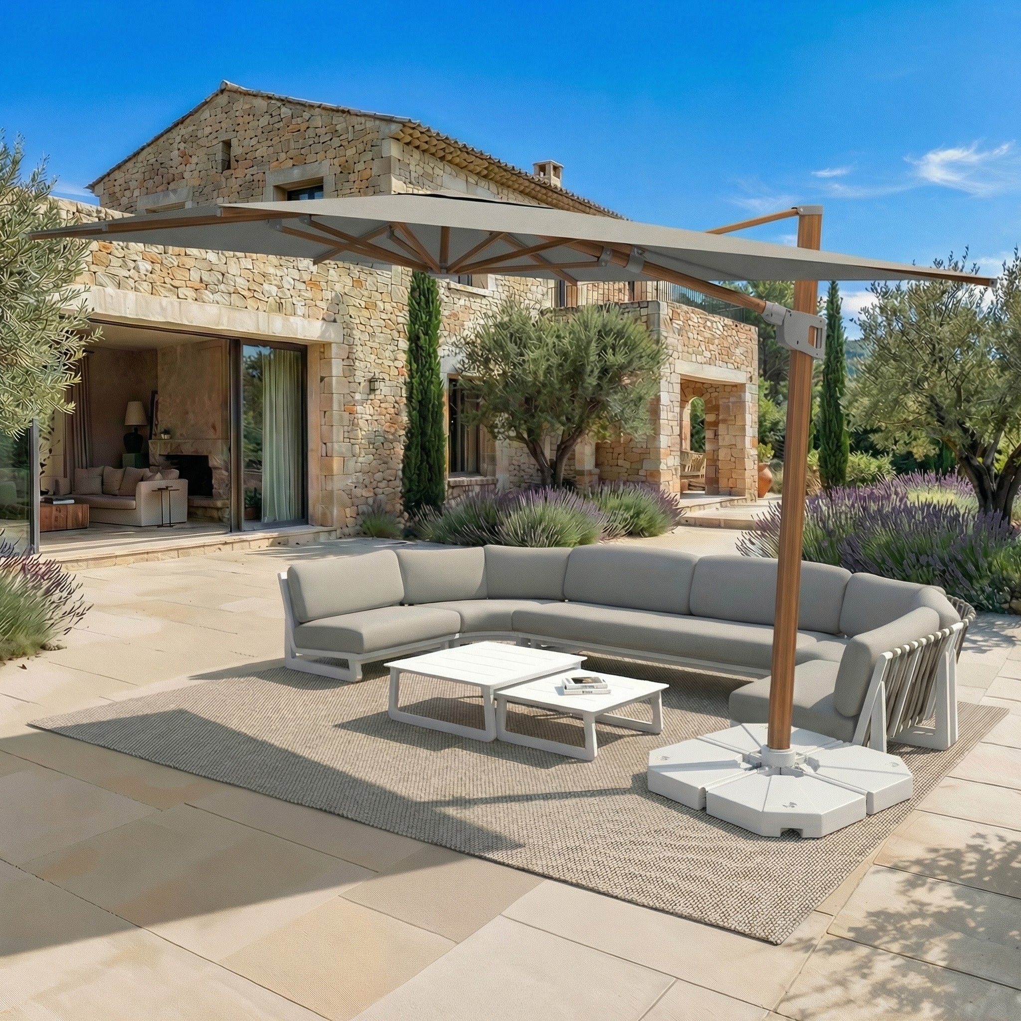 Parasol professionnel décentré Elyra (3x4m) - Image 155