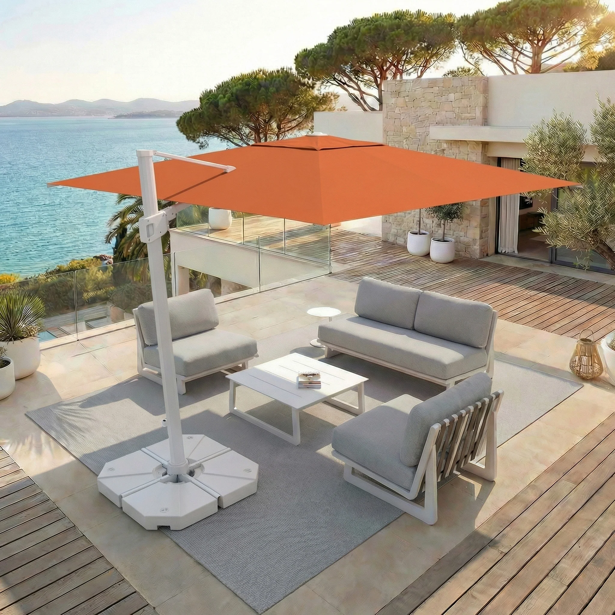 Parasol professionnel décentré Elyra (3x4m) - Image 158