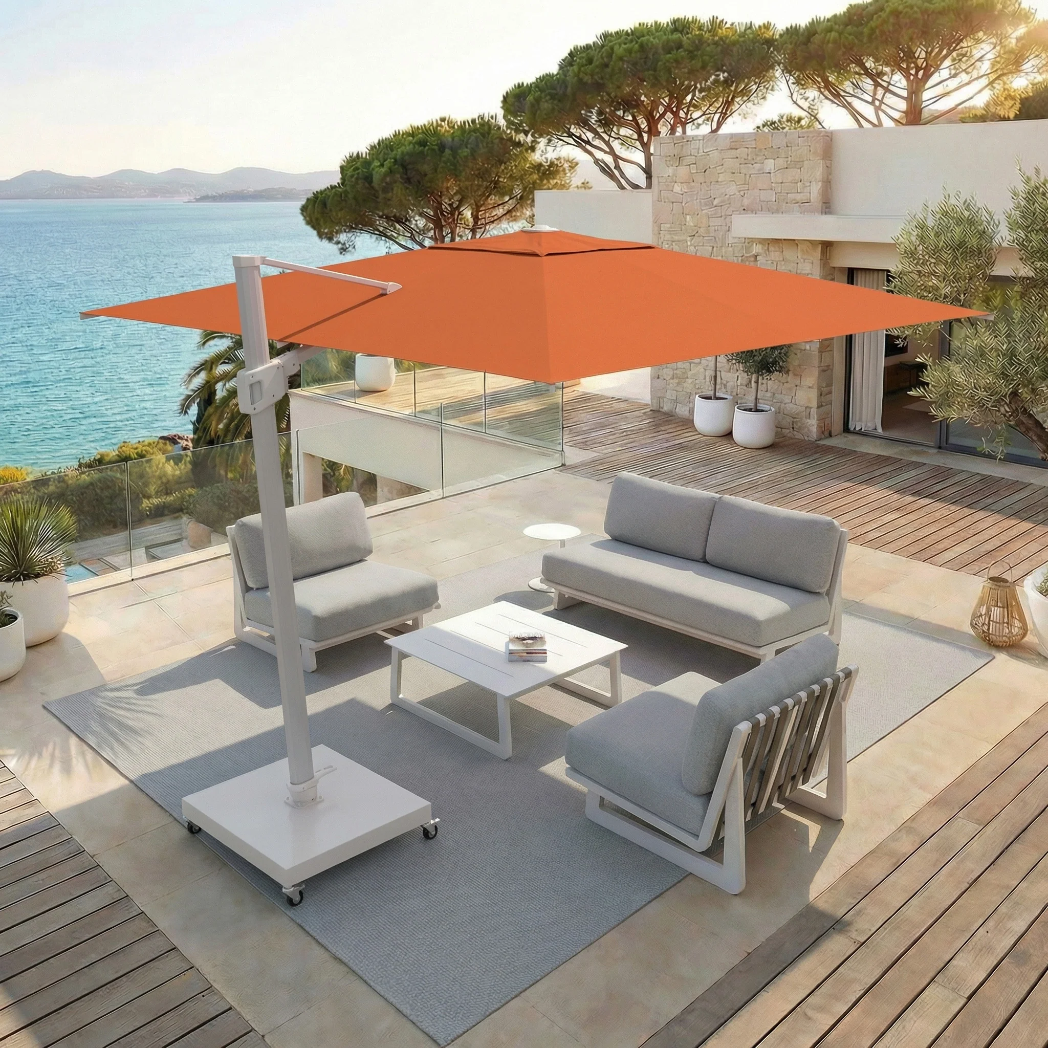 Parasol professionnel décentré Elyra (3x4m) - Image 161