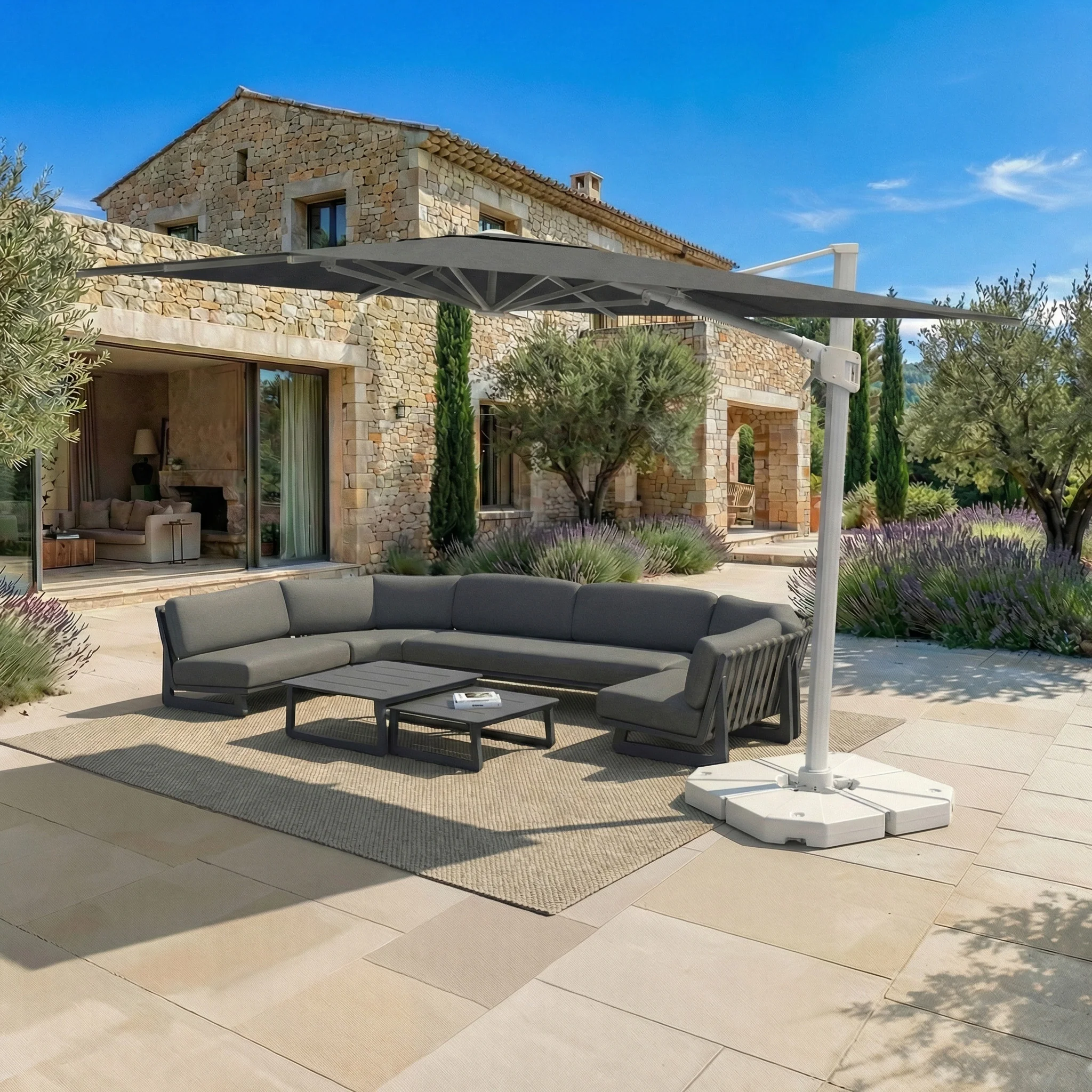Parasol professionnel décentré Elyra (3x4m) - Image 182