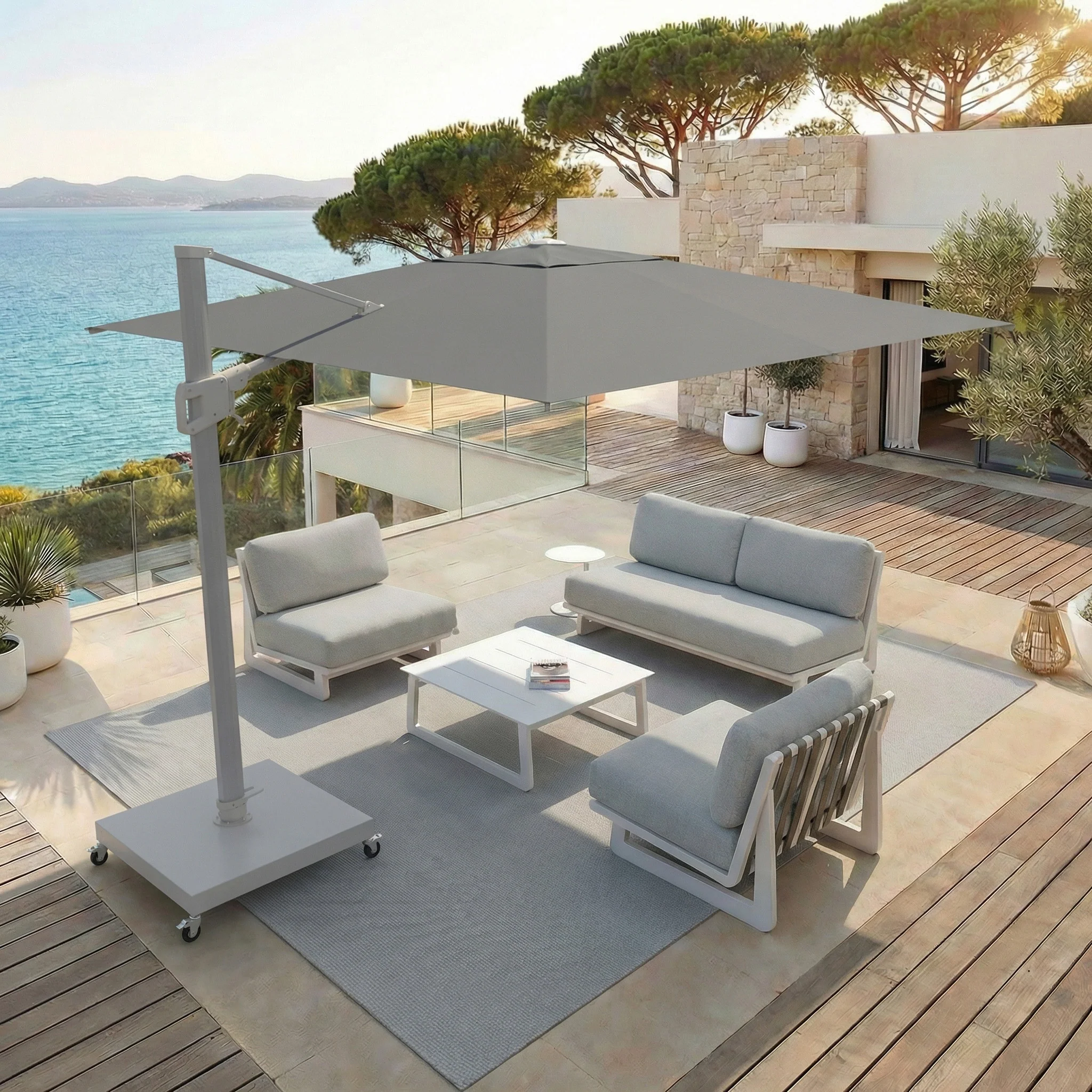 Parasol professionnel décentré Elyra (3x4m) - Image 185