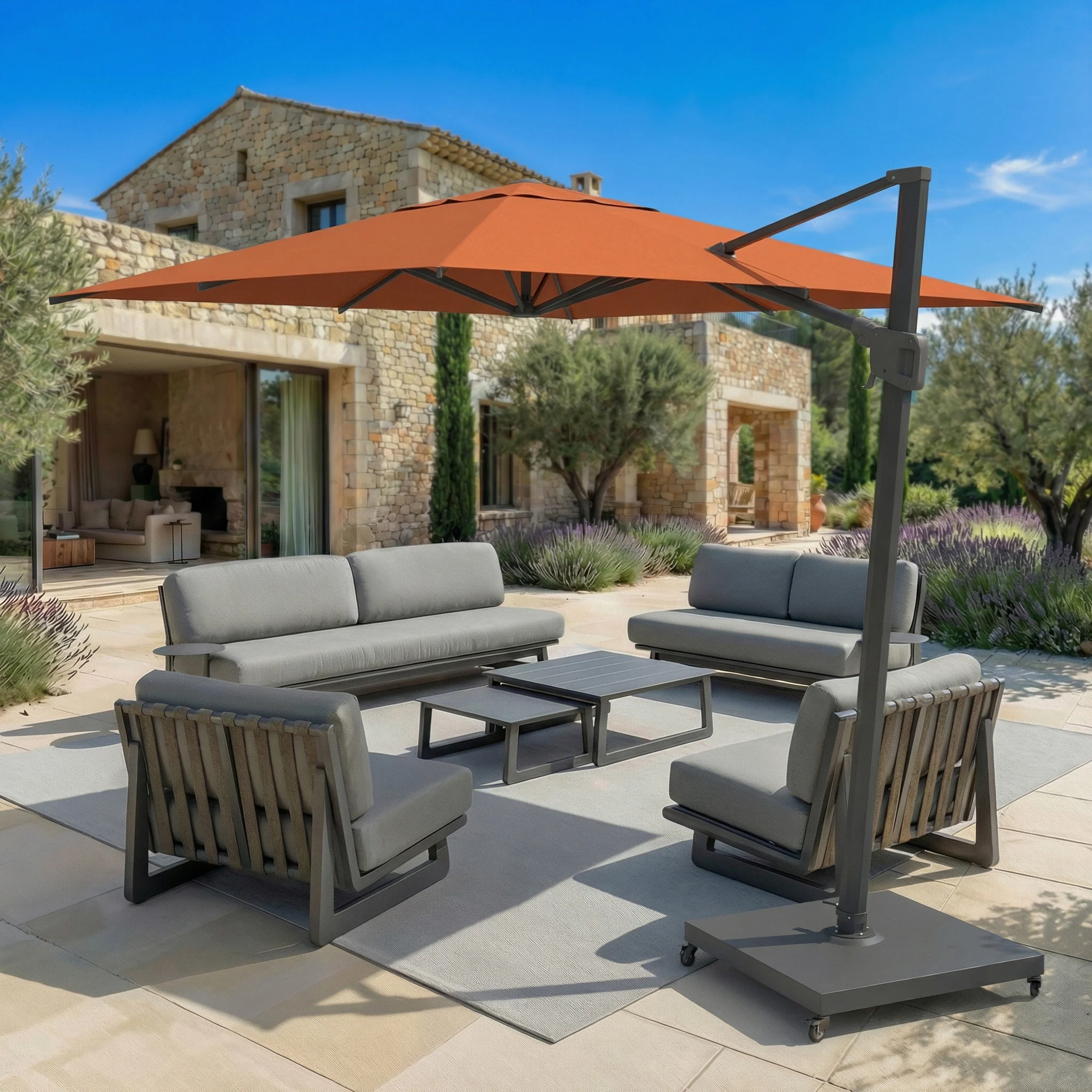 Parasol professionnel décentré Elyra (3x4m) - Image 200