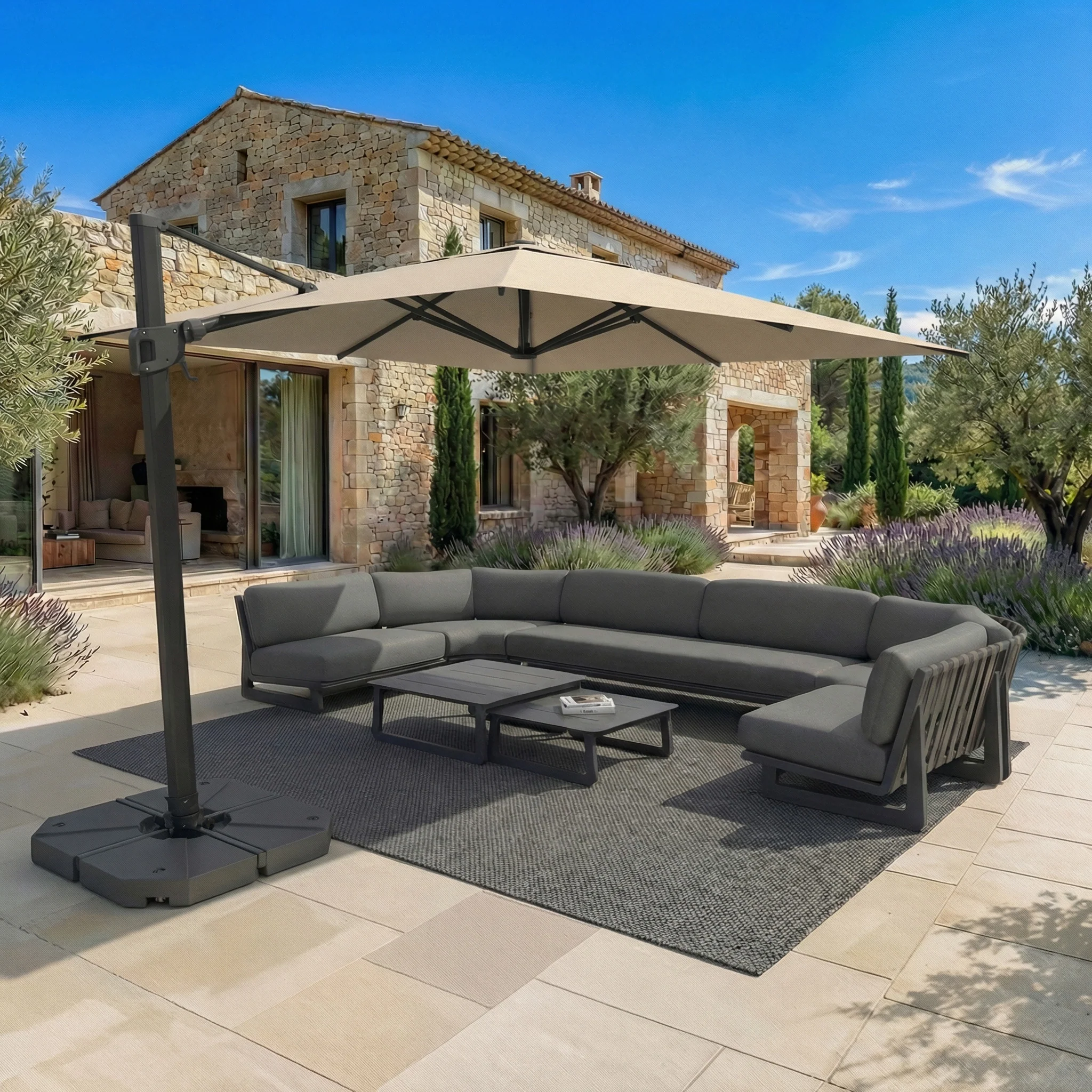 Parasol professionnel décentré Elyra (3x4m) - Image 215