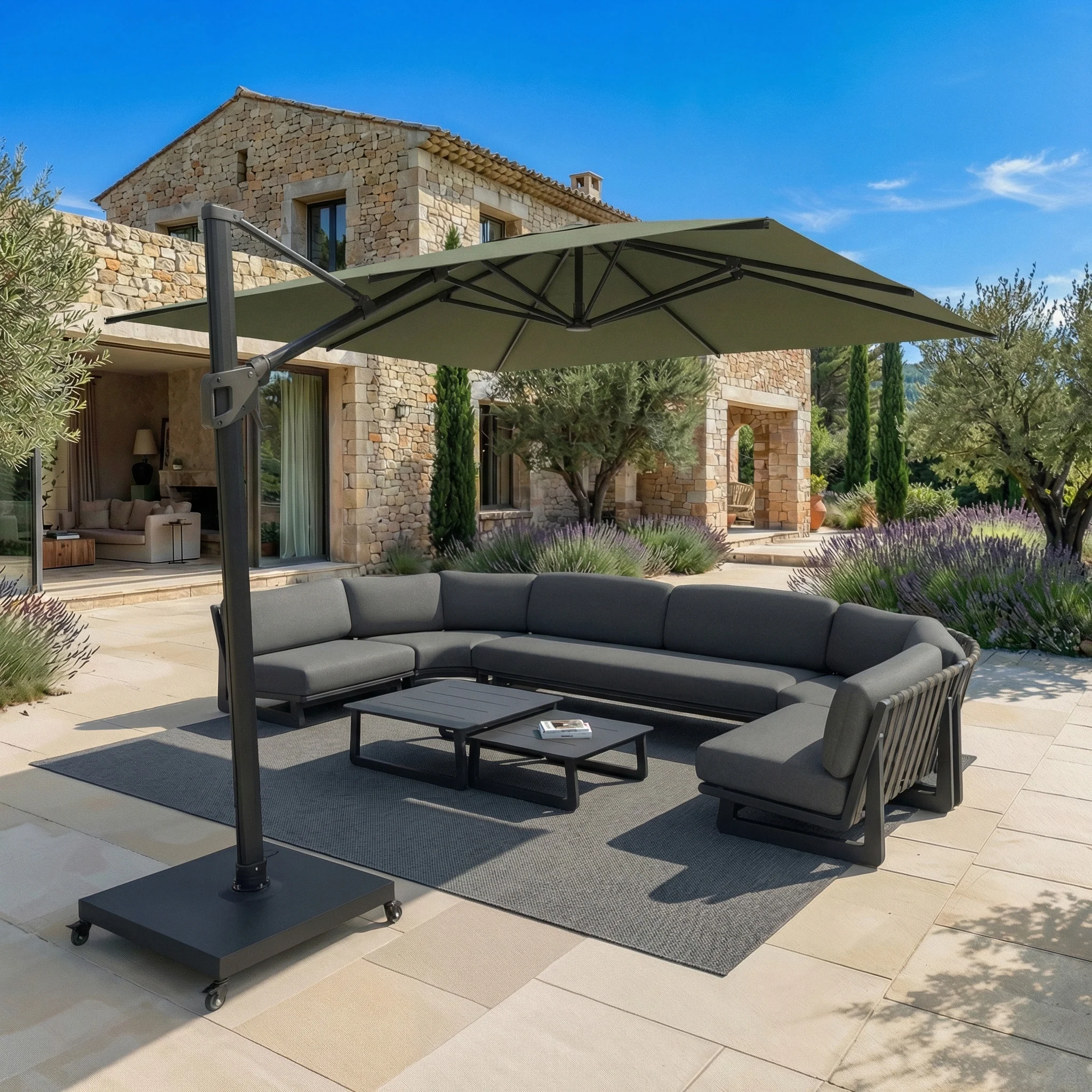Parasol professionnel décentré Elyra (3x4m) - Image 233