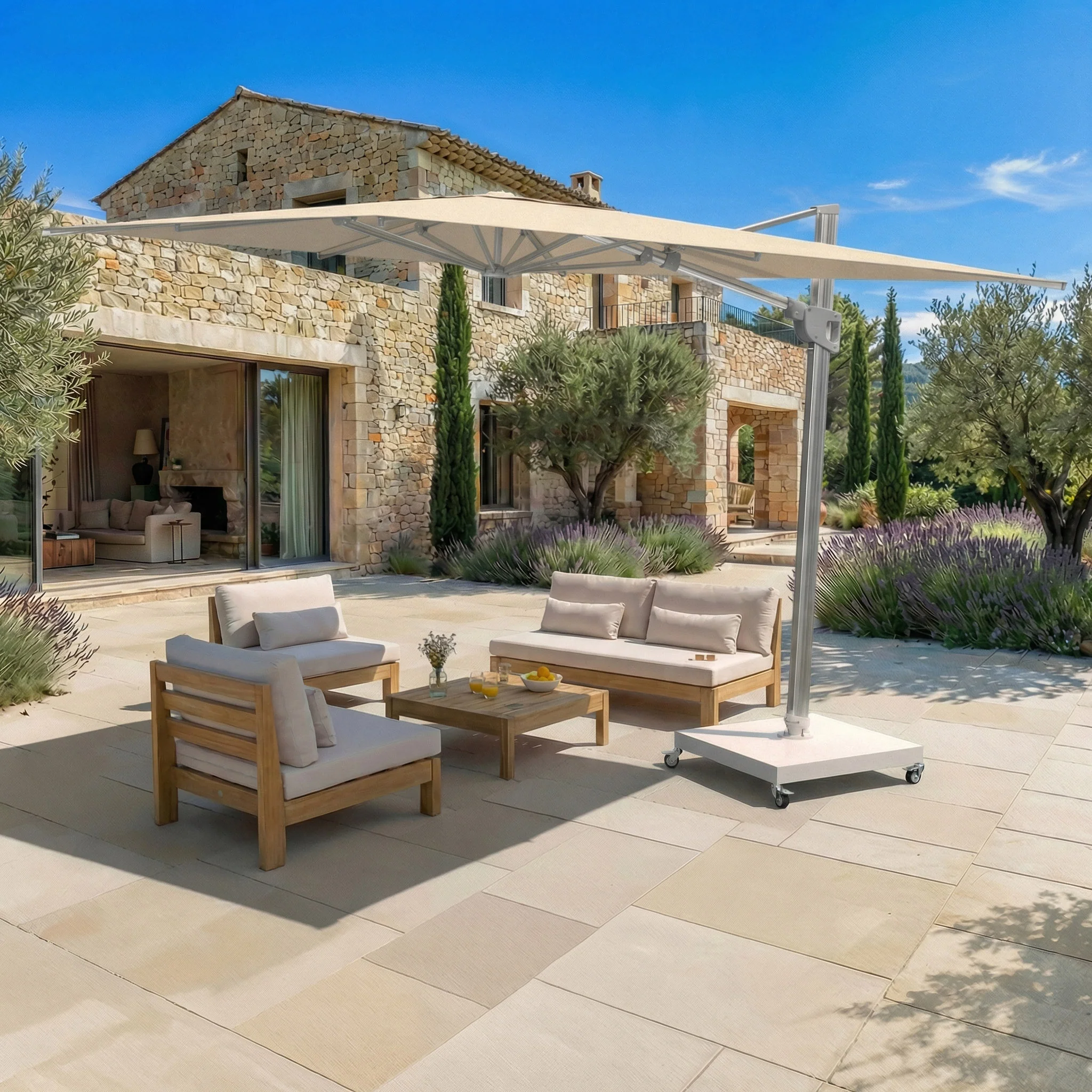 Parasol professionnel décentré Elyra (3x4m) - Image 28