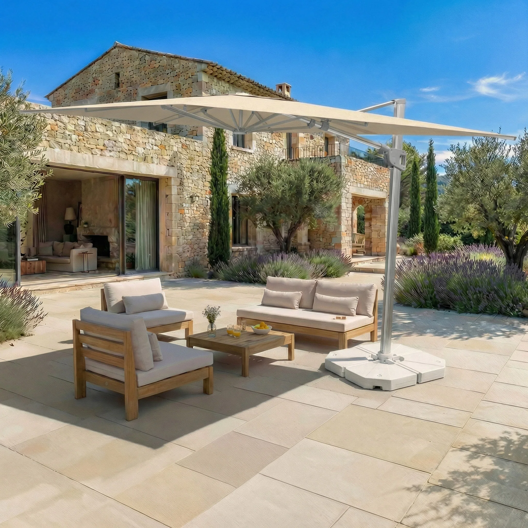 Parasol professionnel décentré Elyra (3x4m) - Image 35